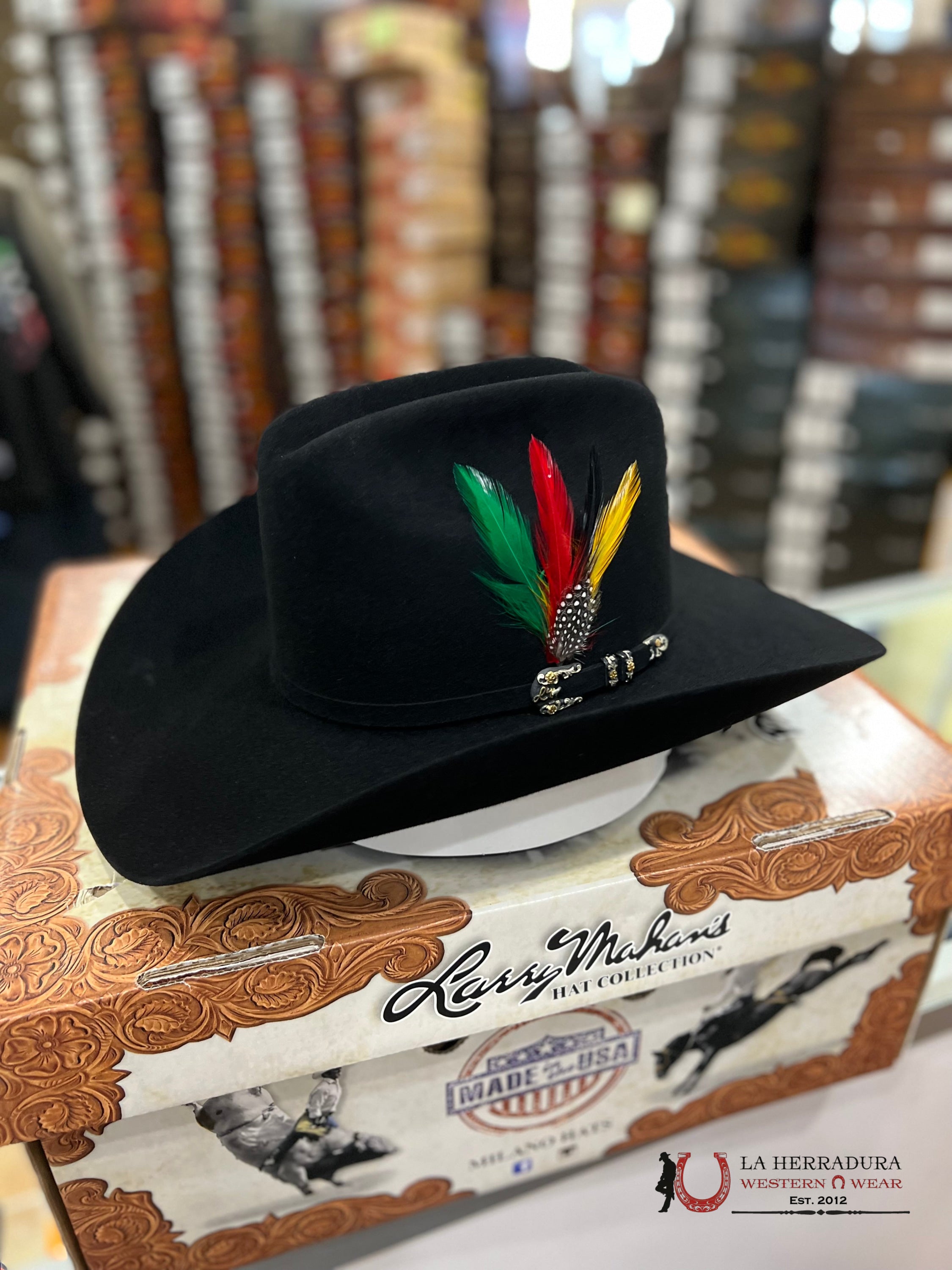 Larry Mahan´s 10X Jerarca Cowboy Hat Negro Tejana