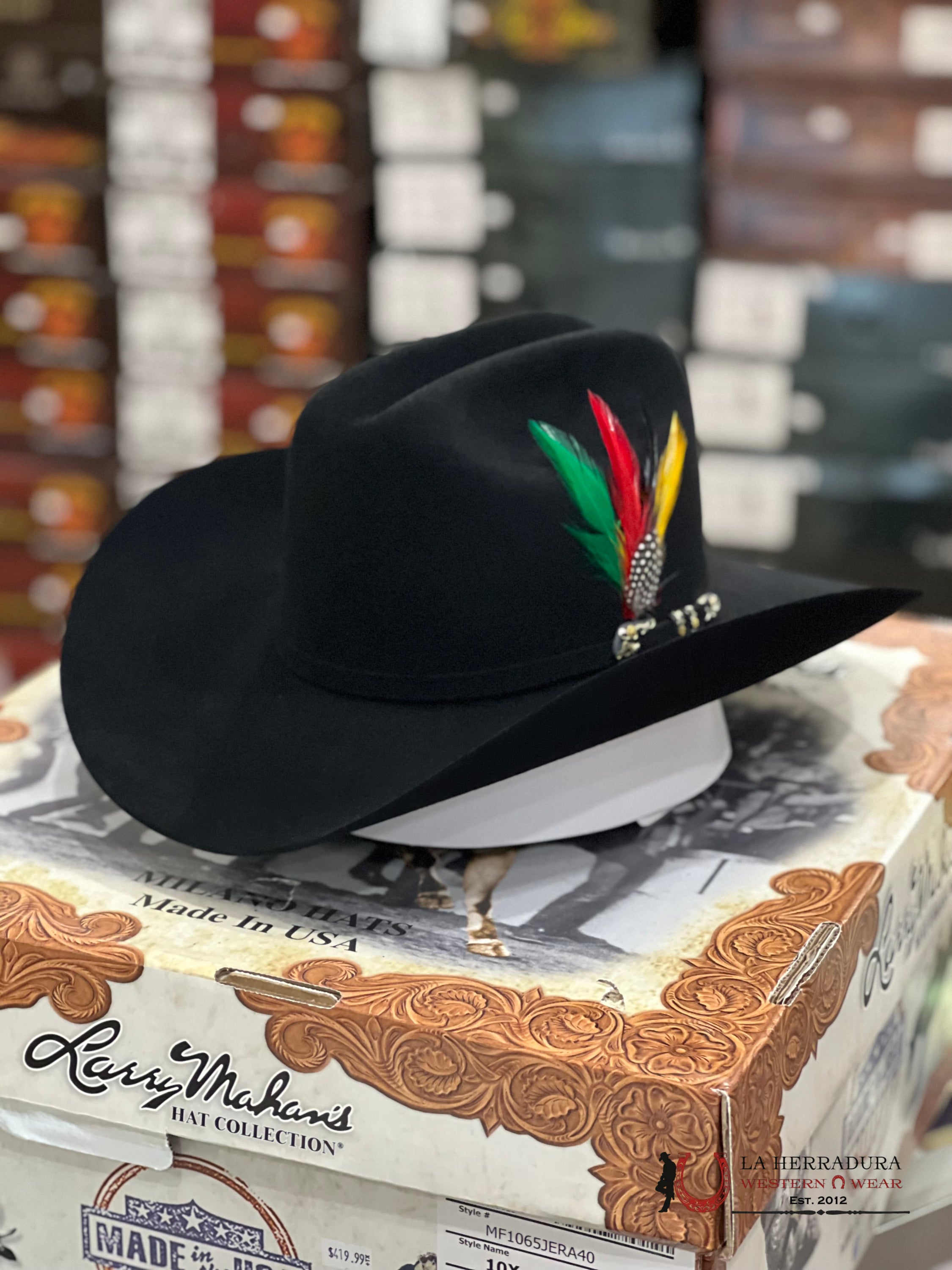 Larry Mahan´s 10X Jerarca Cowboy Hat Negro Tejana