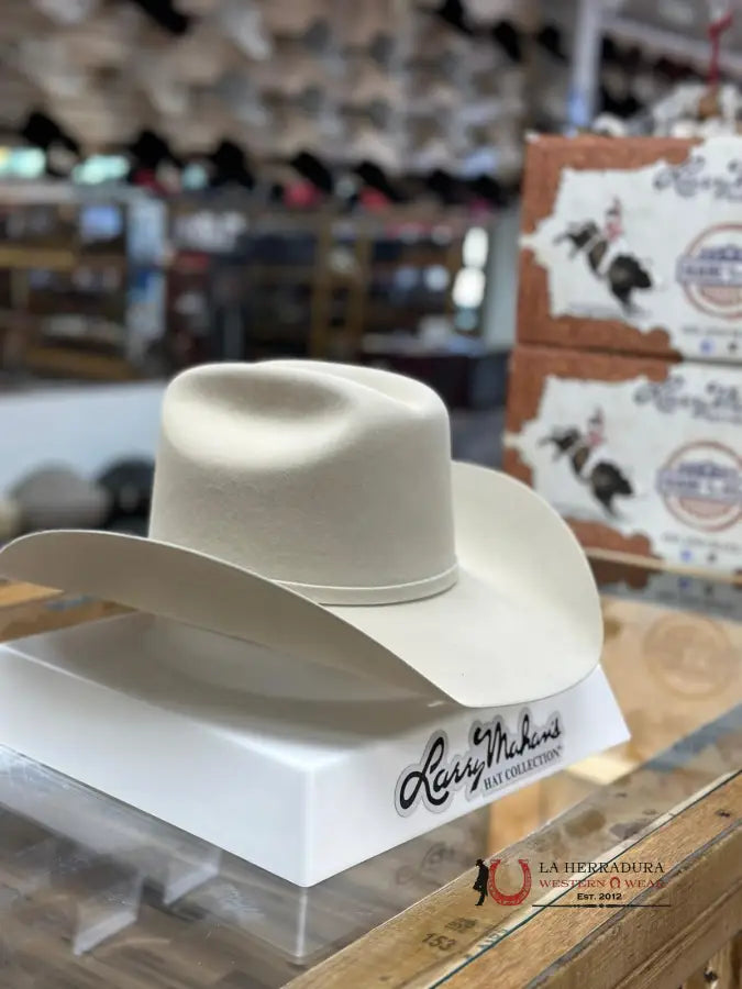 LARRY MAHAN S 30X COWBOY HAT SILVER BELLY