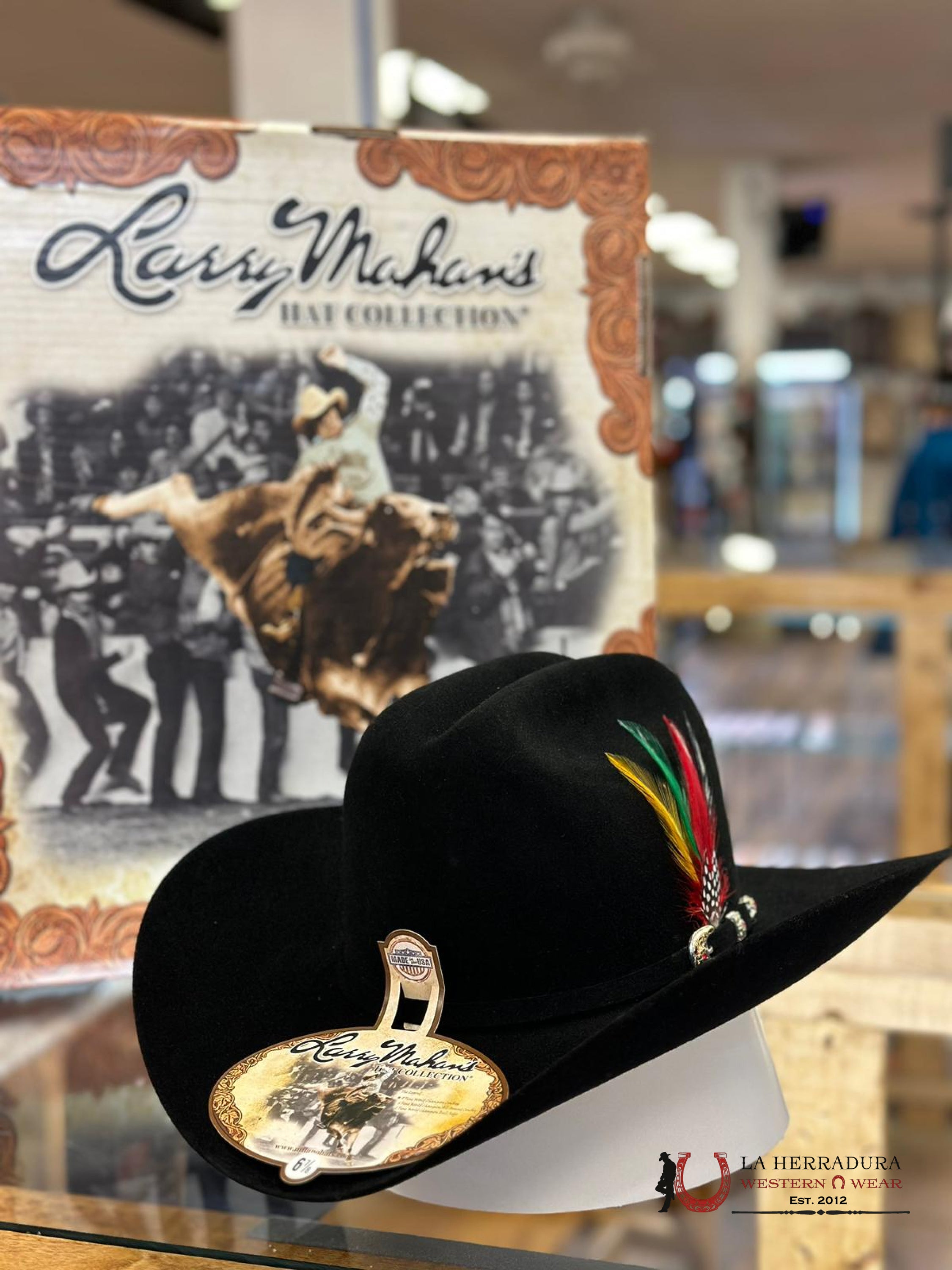 Larry Mahan´s 6X Real Black Coyboy Hats Tejana