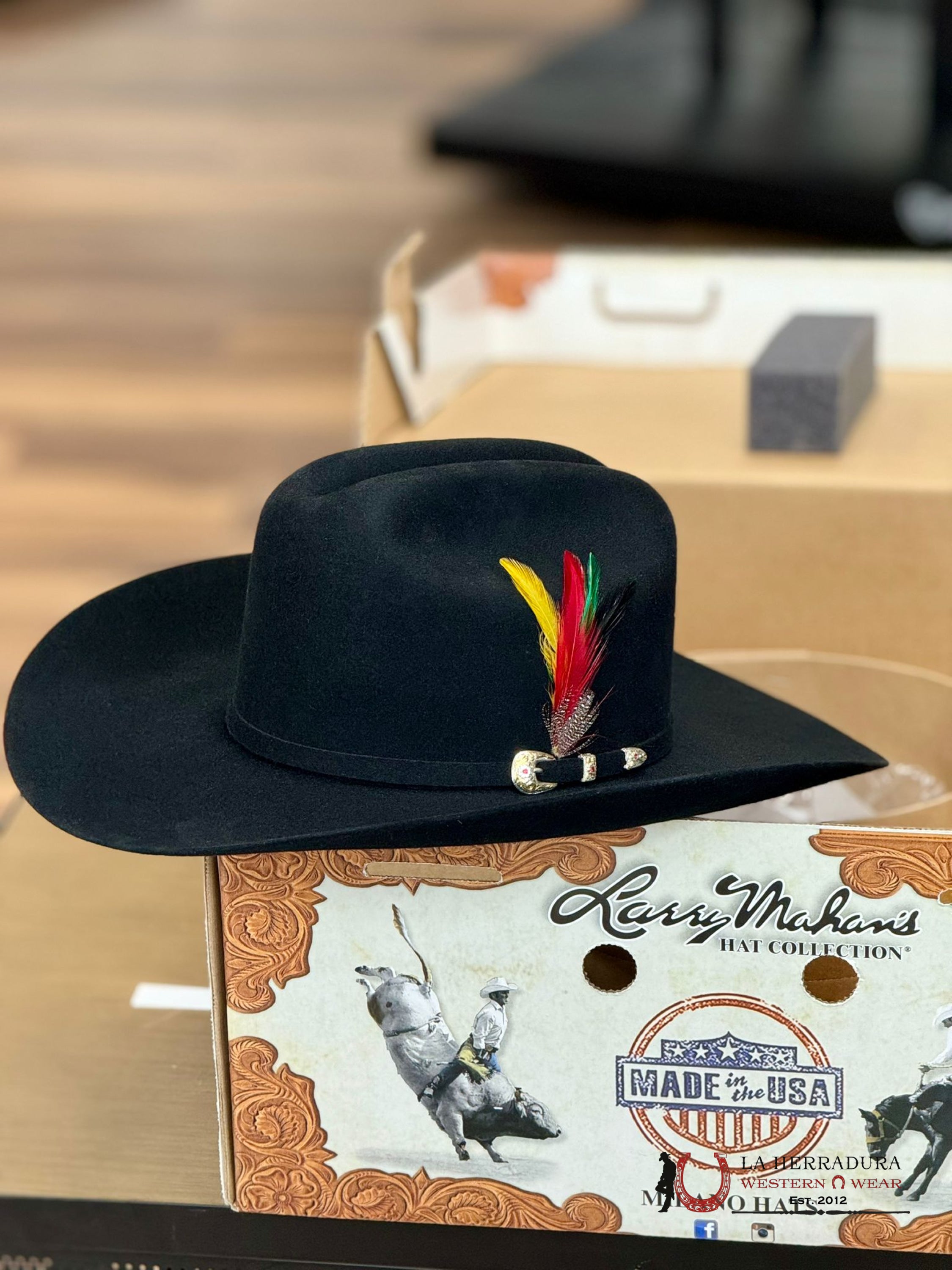 Larry Mahan´s 6X Real Black Coyboy Hats Tejana