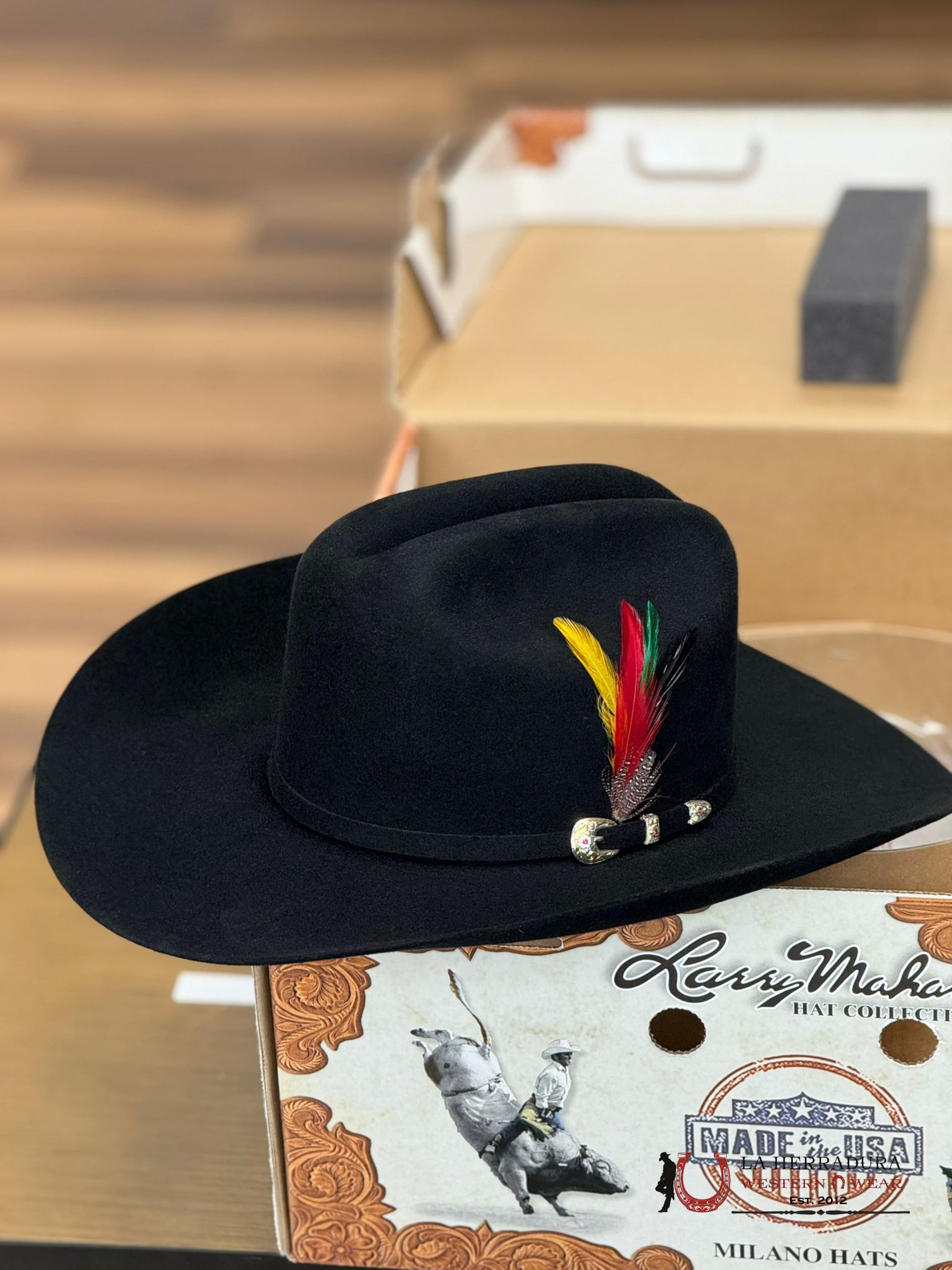 Larry Mahan´s 6X Real Black Coyboy Hats Tejana