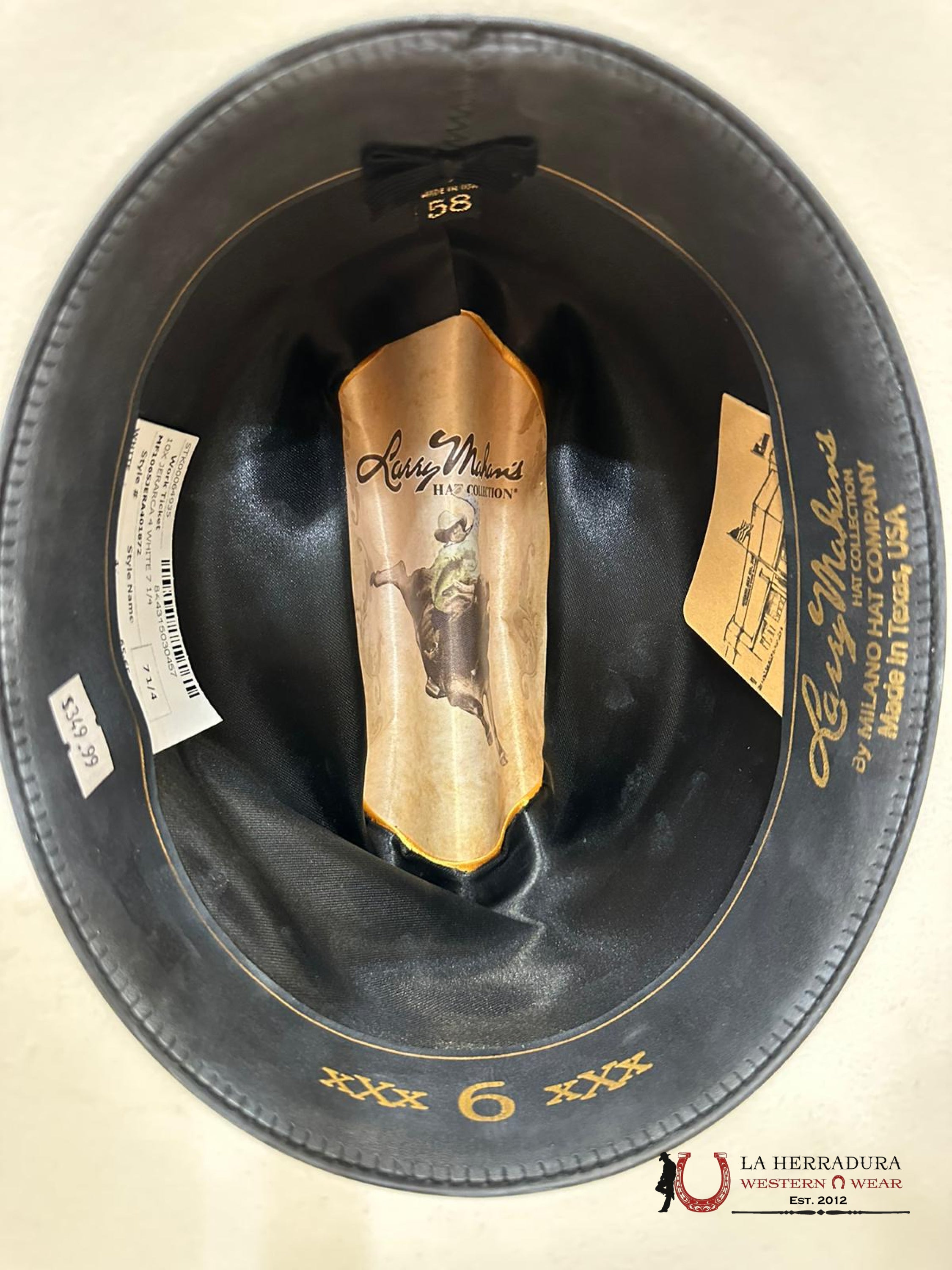 Larry Mahan´s 6X Real White Coyboy Hats Tejana