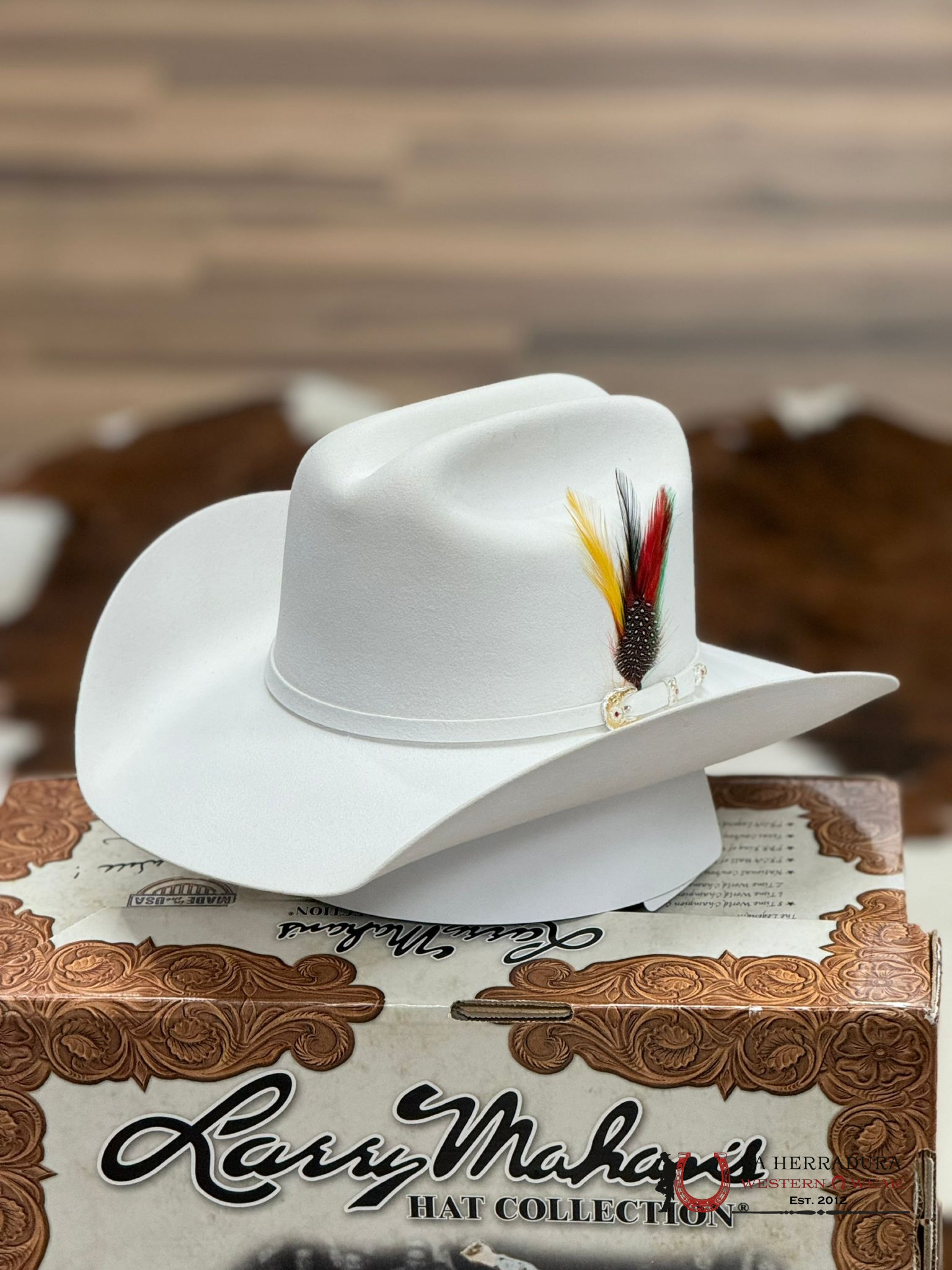 Larry Mahan´s 6X Real White Coyboy Hats Tejana