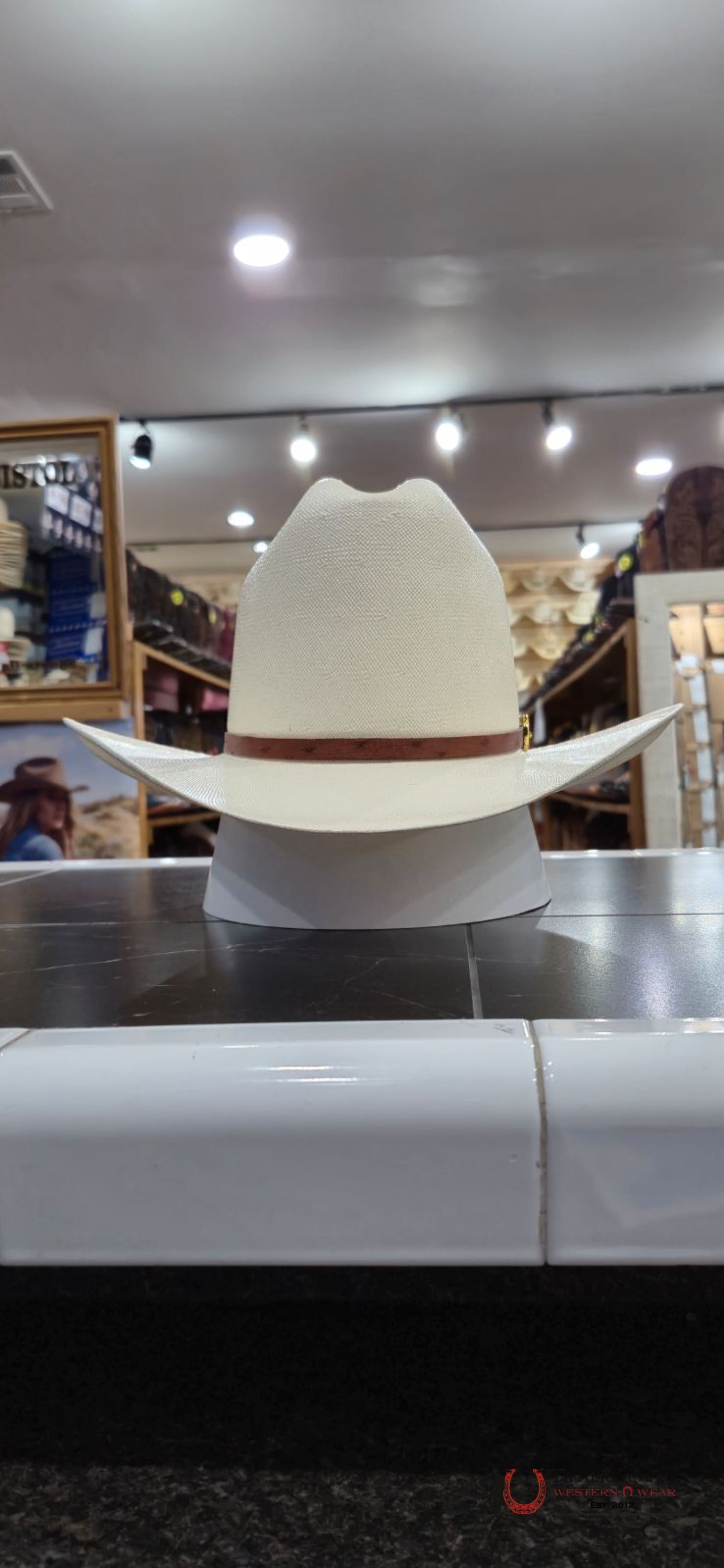 Larry Mahan’s Straw Hats Corona Cognac Sinaloa Style 30X Copa alta TEJANA