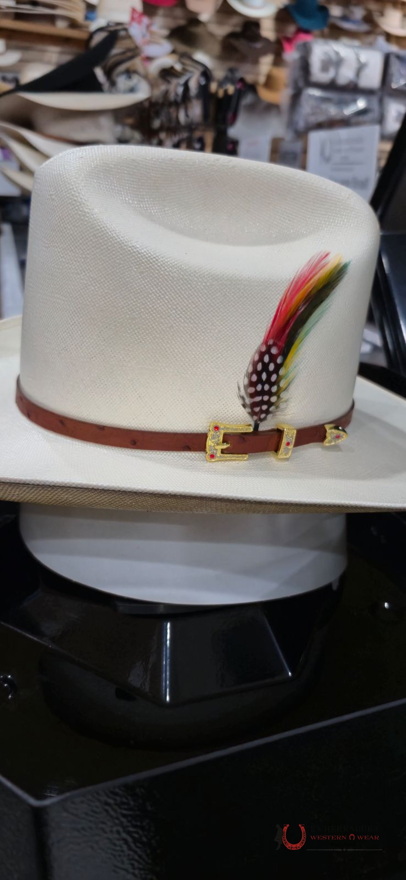 Larry Mahan’s Straw Hats Corona Cognac Sinaloa Style 30X Copa alta TEJANA