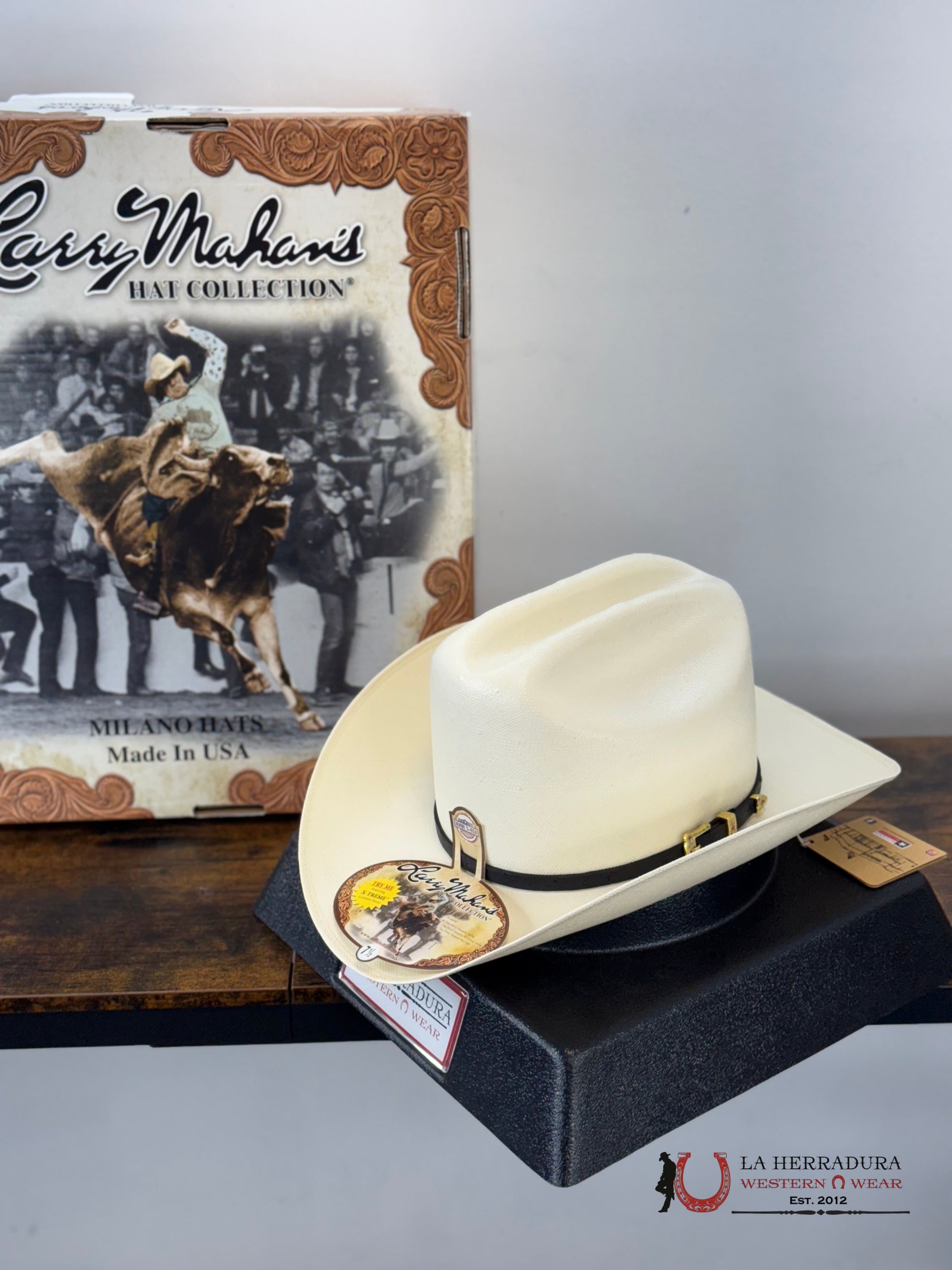 Larry Mahan’s Straw Hats Corona Back / Sinaloa Style 30X Copa alta TEJANA