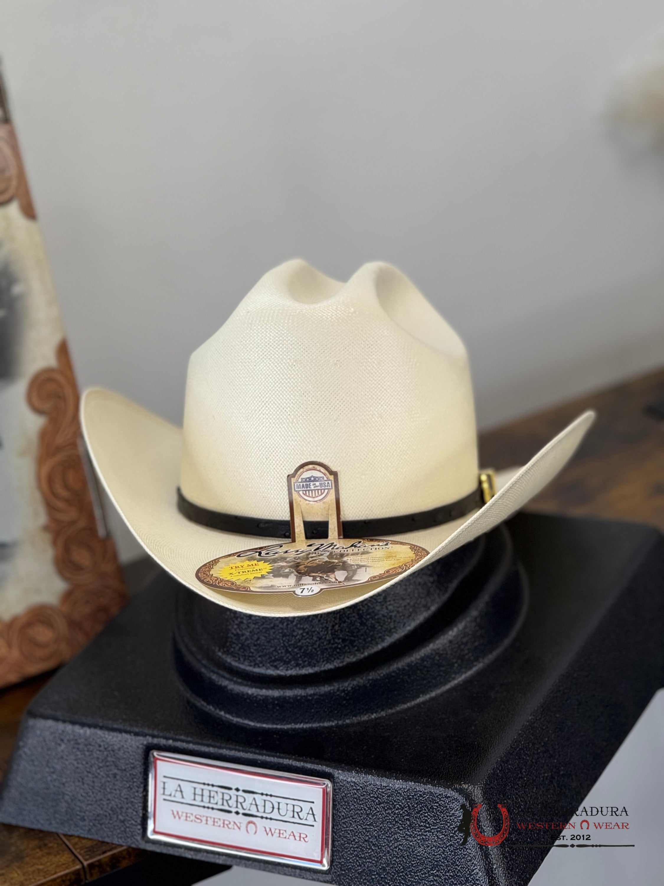 Larry Mahan’s Straw Hats Corona Back / Sinaloa Style 30X Copa alta TEJANA