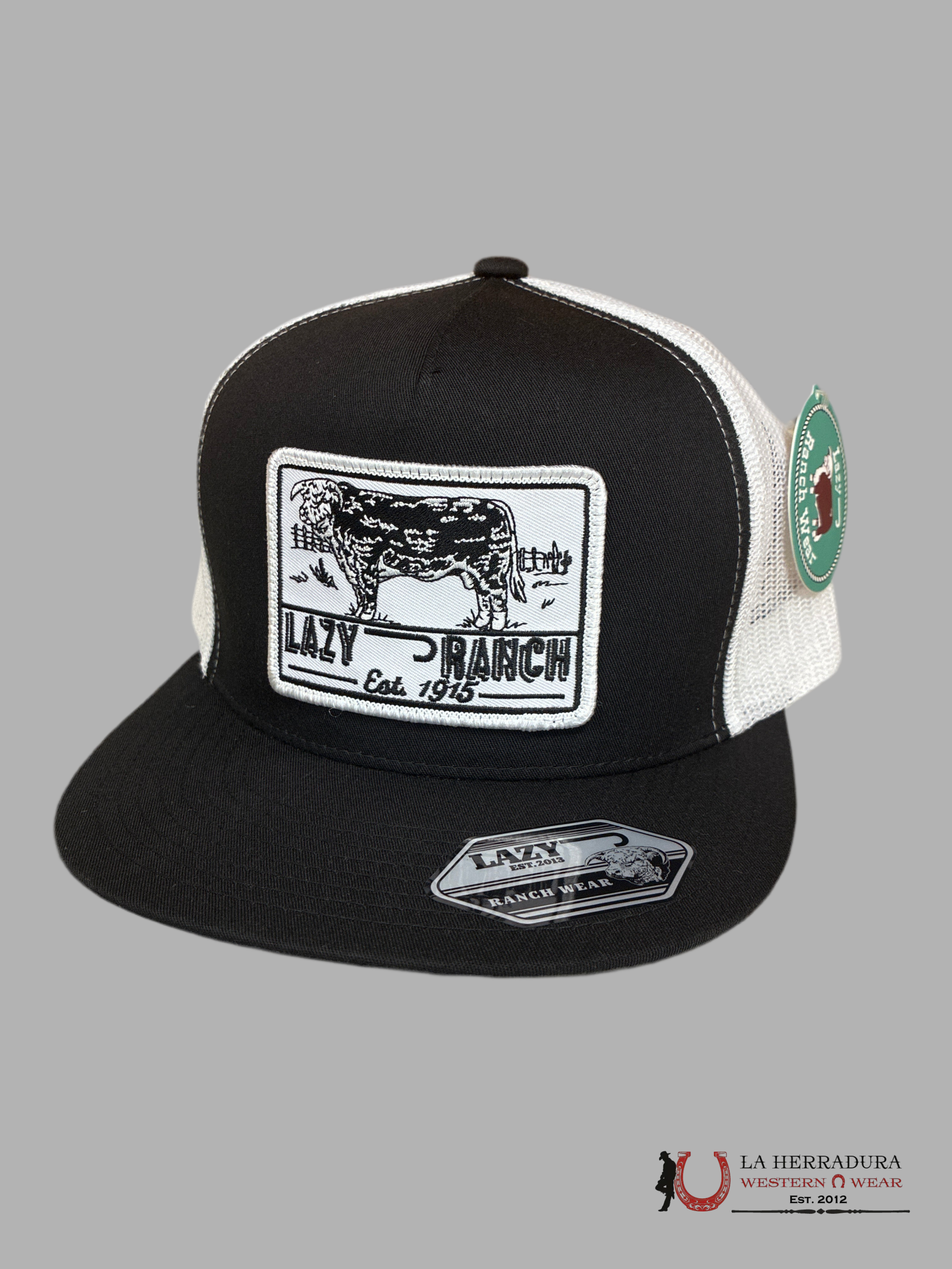 LAZY J CAPS BLACK AND WHITE