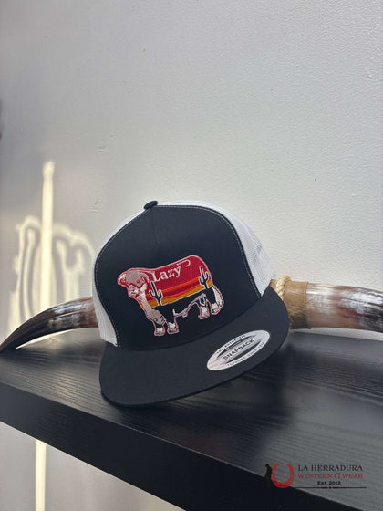 GORRAS LAZY J NEGRAS estilo TORO ROJO 2.4