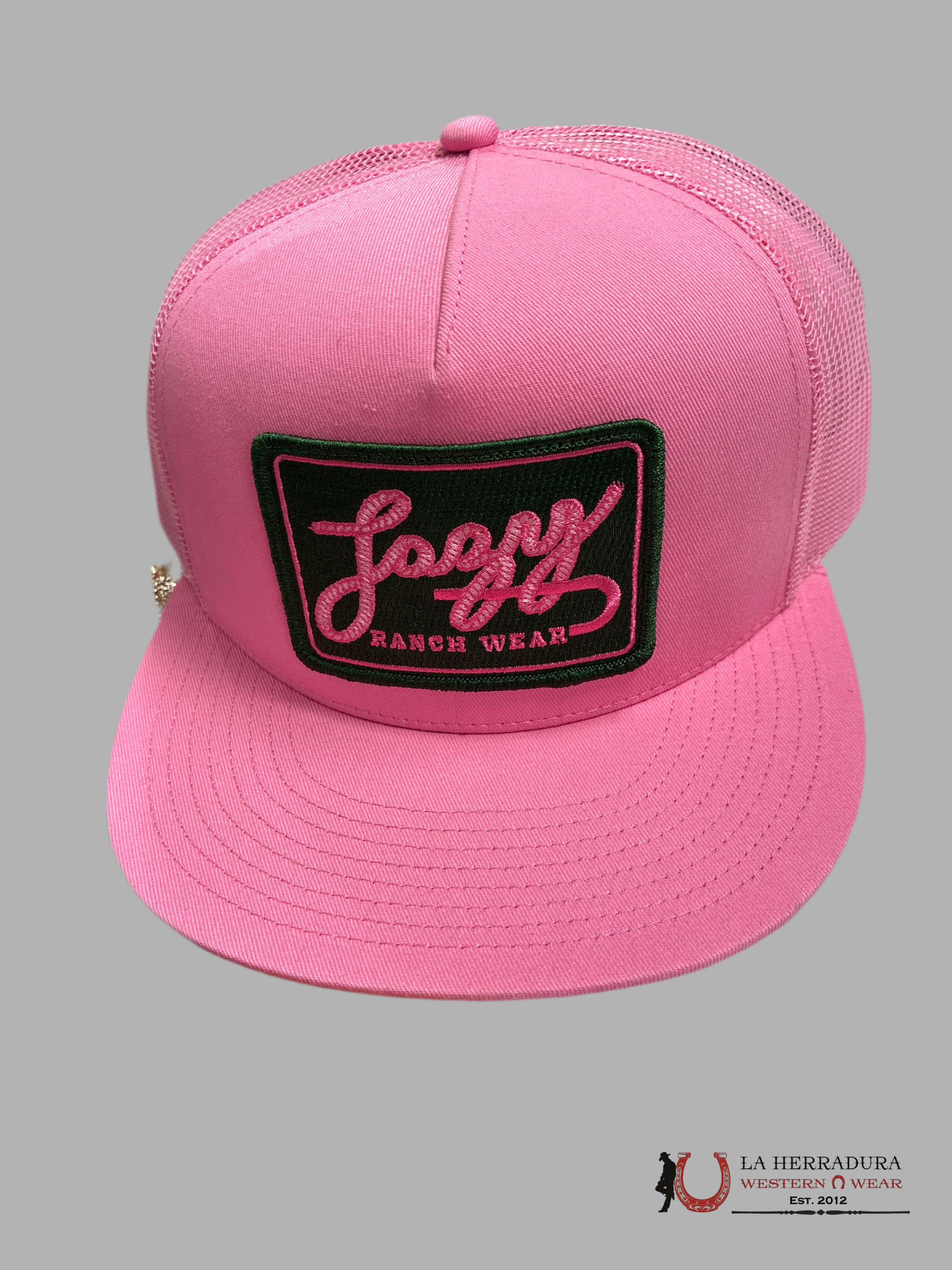 LAZY J CAPS PINK AND GREEN