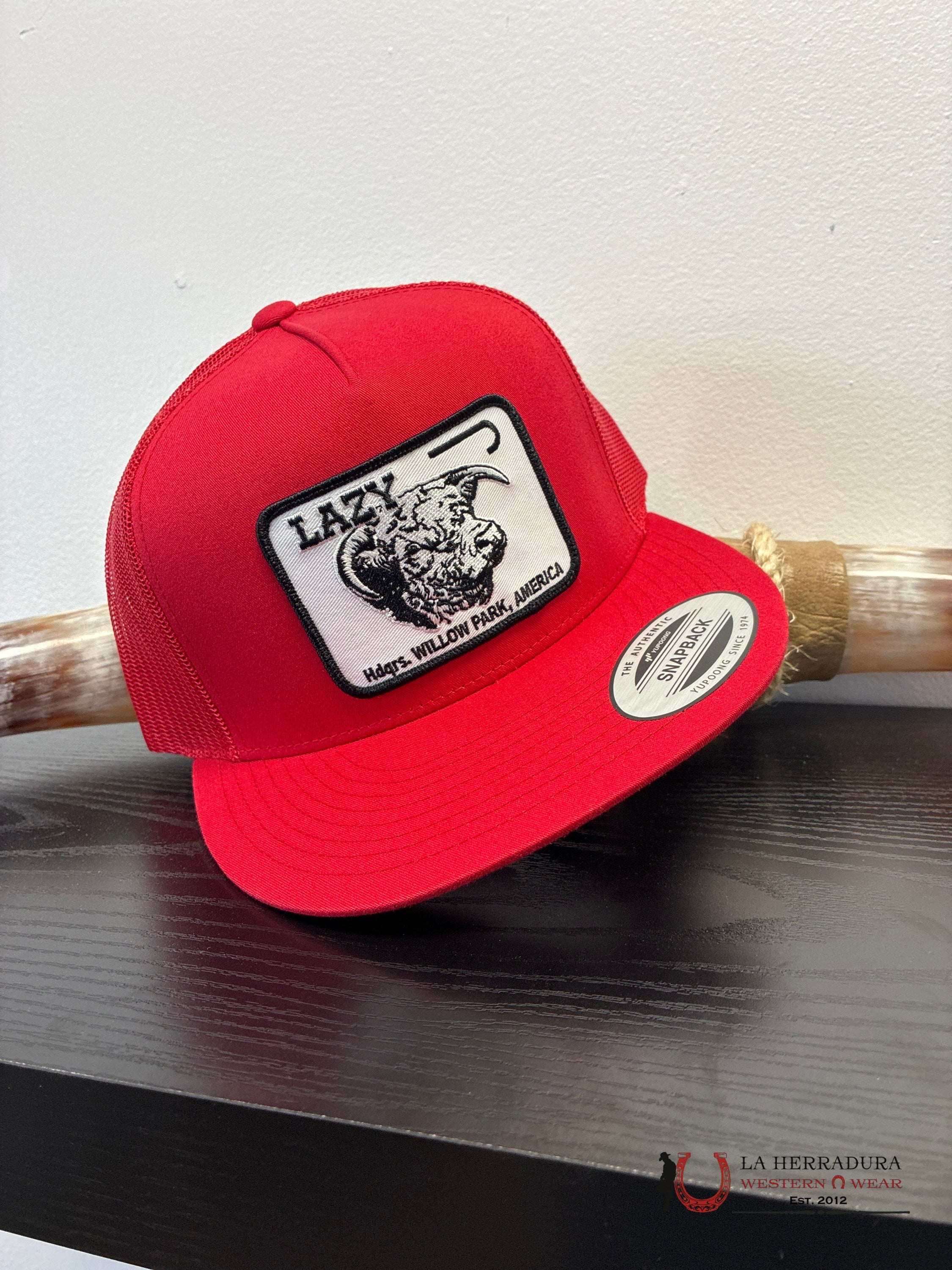 LAZY J CAPS RED AND WHITE Style 3.2