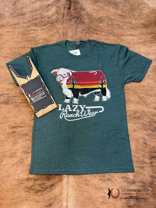 LAZY J RANCH CAMISETA VERDE ATARDECER TERNERO