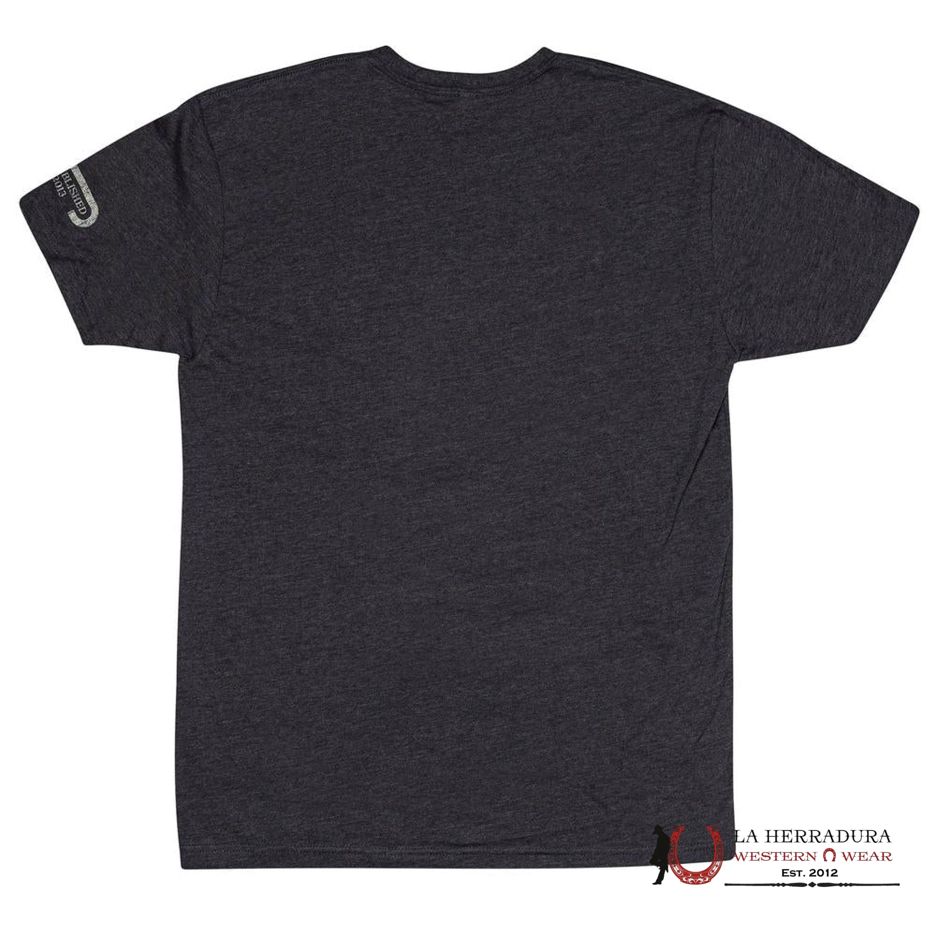 LAZY J RANCH GREY ORANGE LOGO T-SHIRT ROPA HOMBRES