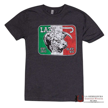 LAZY J RANCH MEX COLOR LOGO GREY T-SHIRT