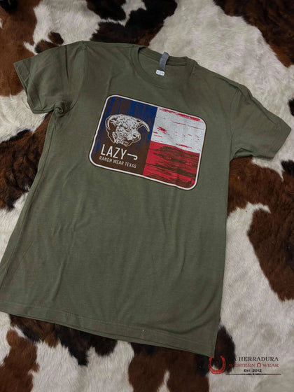LAZY J RANCH OLIVE GREEN T-SHIRT TEXAS