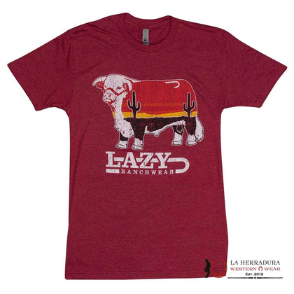 LAZY J RANCH TSHIRT SUNSET CALF