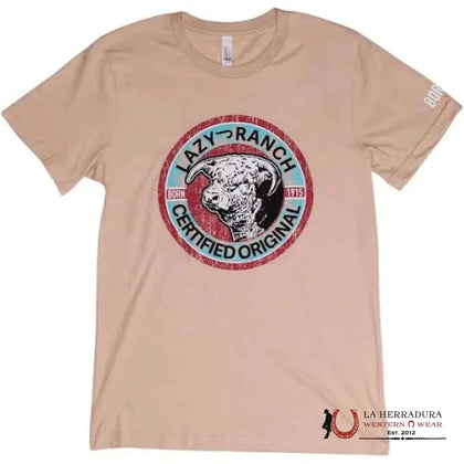 LAZY J RANCH TSHIRT TAN CERTIFIED ORIGINAL