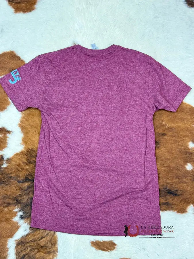 Lazy J Ranch Wear Short Sleeve Maroon T-Shirt Ropa Hombres