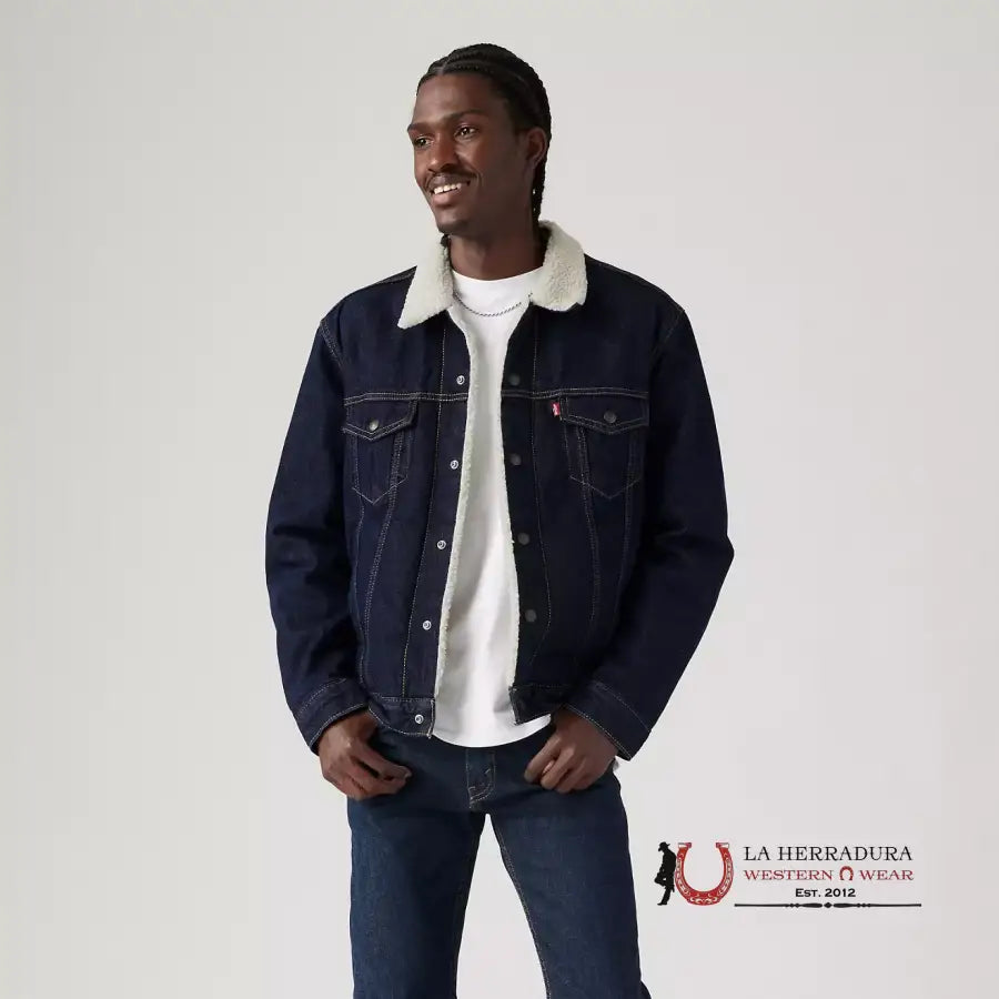 Levi´s Relaxed Fit Trucker Jacket Dark Blue Ropa Hombres