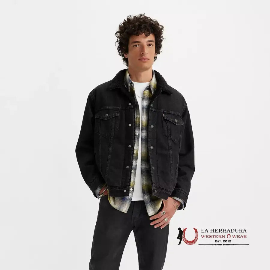 Levi´s Type Iii Sherpa Black Trucker Jacket Ropa Hombres