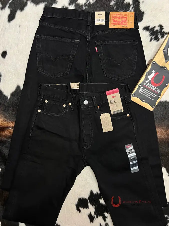 Levi’s 501 Original Straight Leg Jeans- Black Ropa Hombres