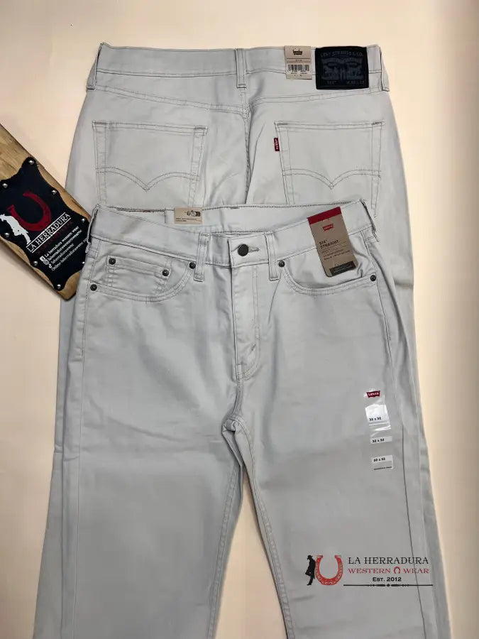 Levi’s 514 Straight Stretch Jean- Offwhite Ropa Hombres