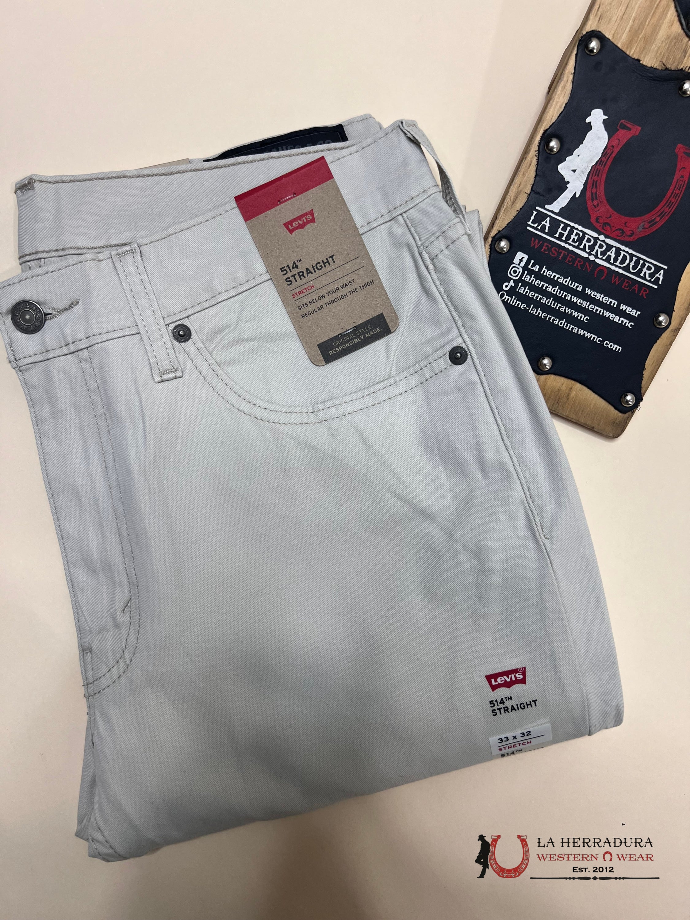 Levi’s 514 Straight Stretch Jean- Offwhite Ropa Hombres