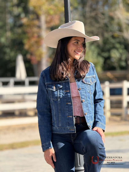 LEV'S ORIGINAL TRUCKER JACKET DEEP BLUE LADIES - 299450203