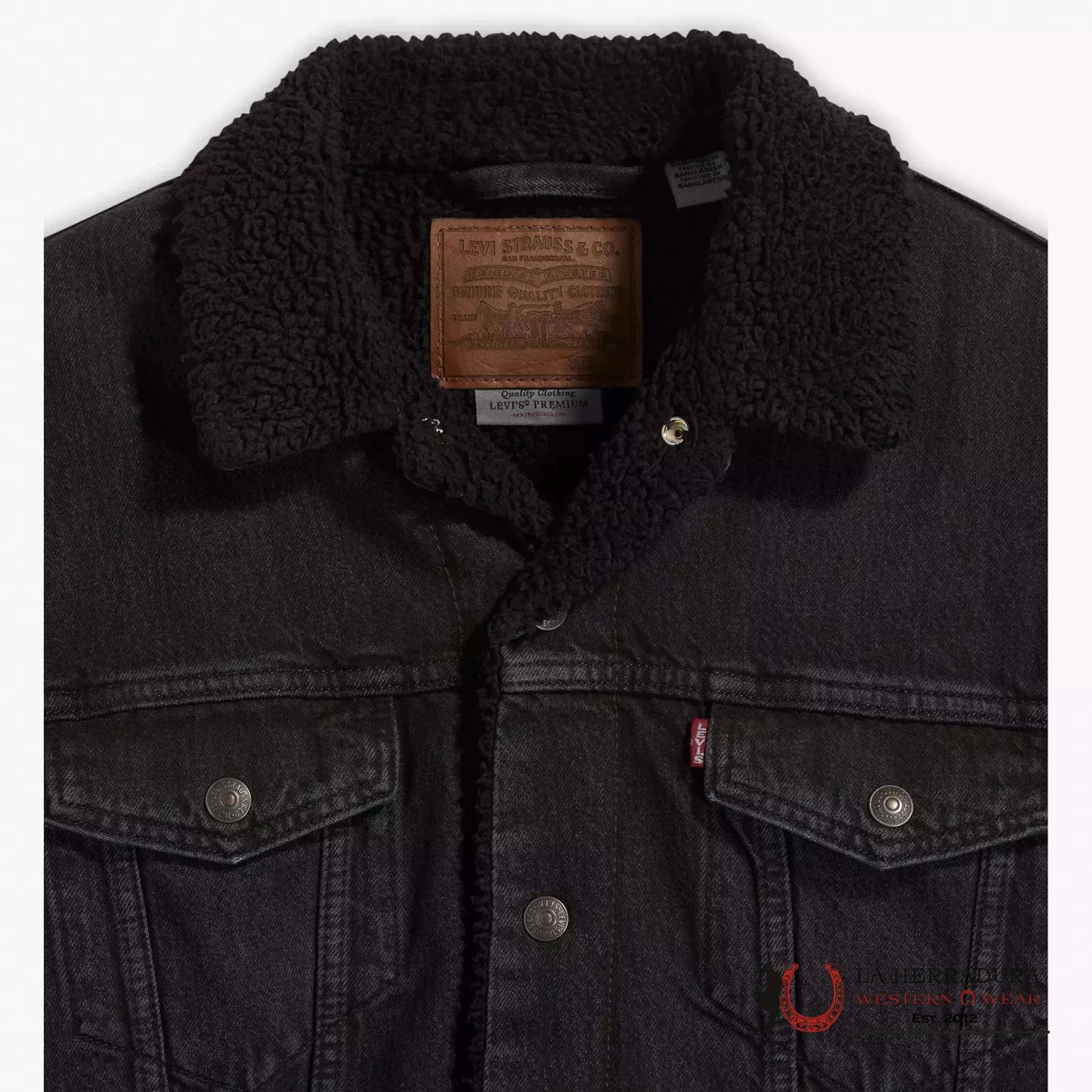 Lev's Type III Sherpa Black Trucker Jacket - 0223
