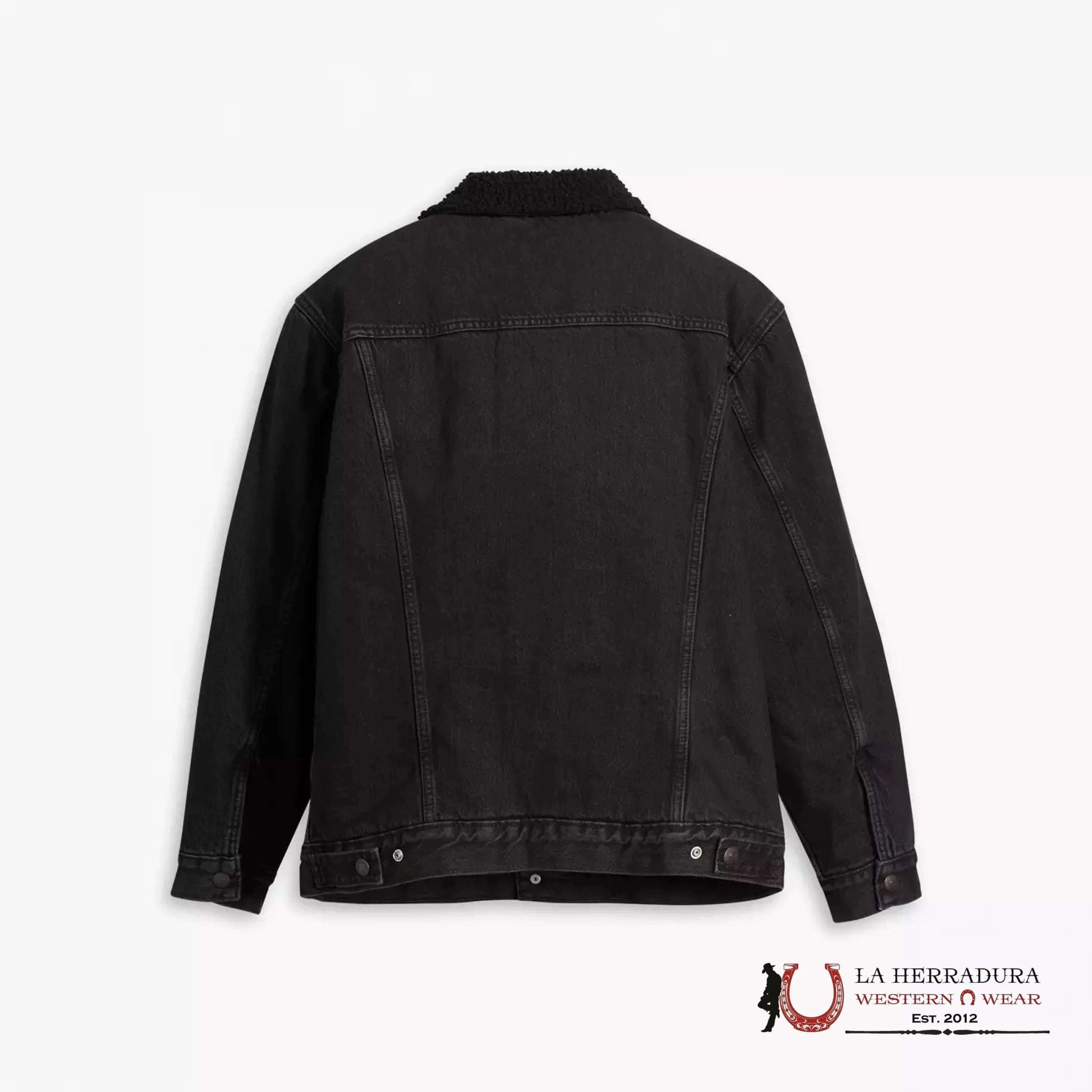 Lev's Type III Sherpa Black Trucker Jacket - 0223