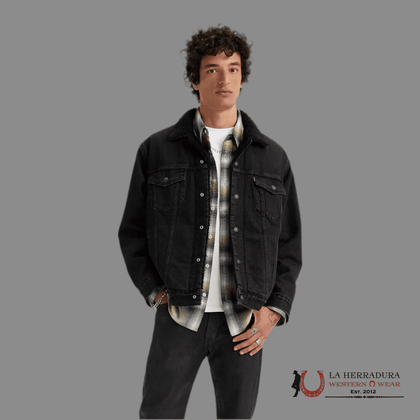CHAQUETA CINCH HOMBRE SUROESTE BONDED NEGRO/GRIS RAYAS