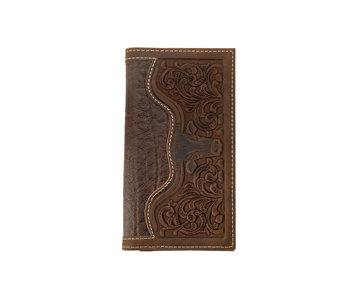 3-D BELT LONGHORN OVERLAY BROWN - ACCESSORIES WALLET - D250019702
