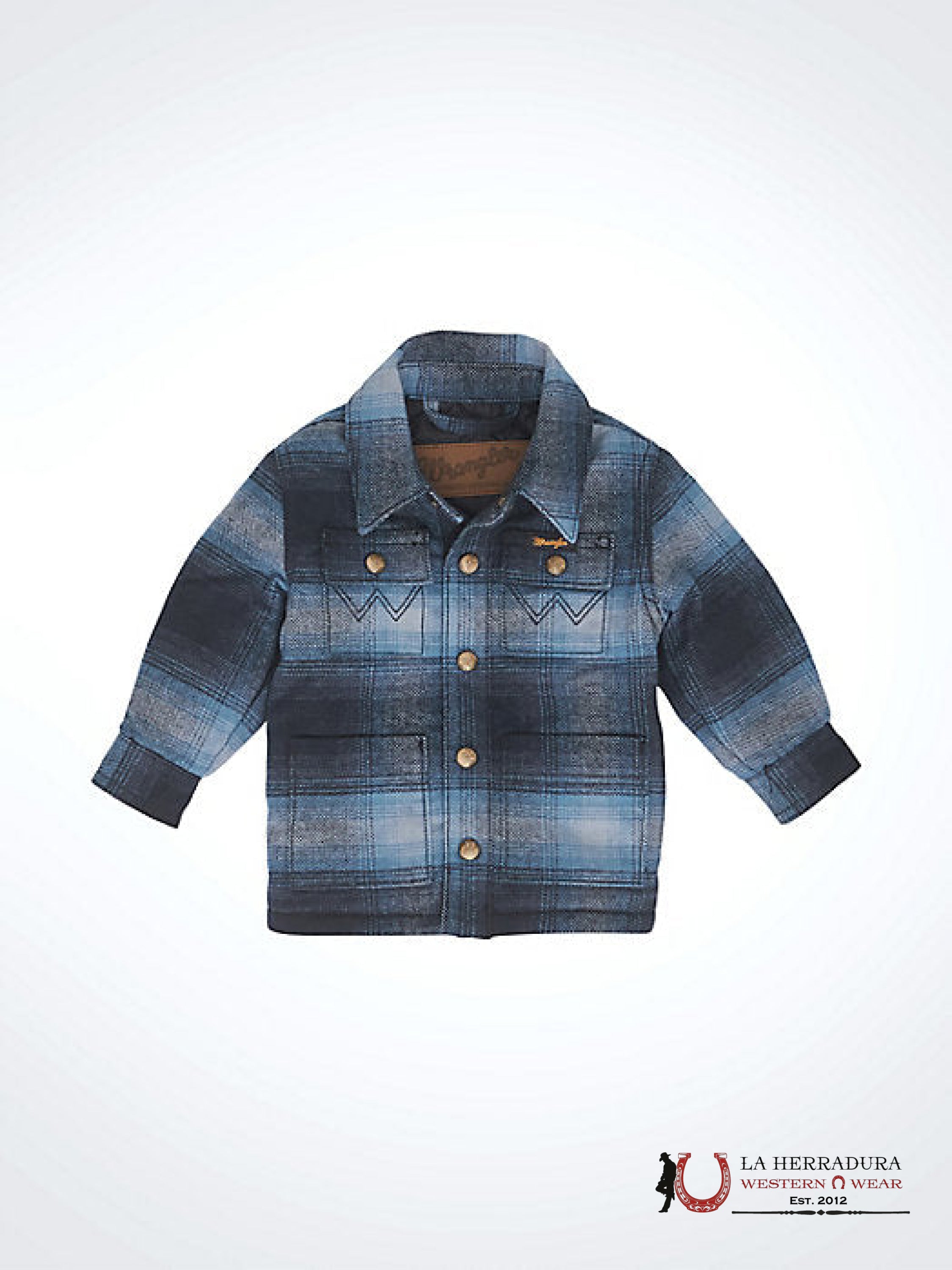 Little Boy’s Wrangler Quilt Lined Flannel Shirt Jacket Niños