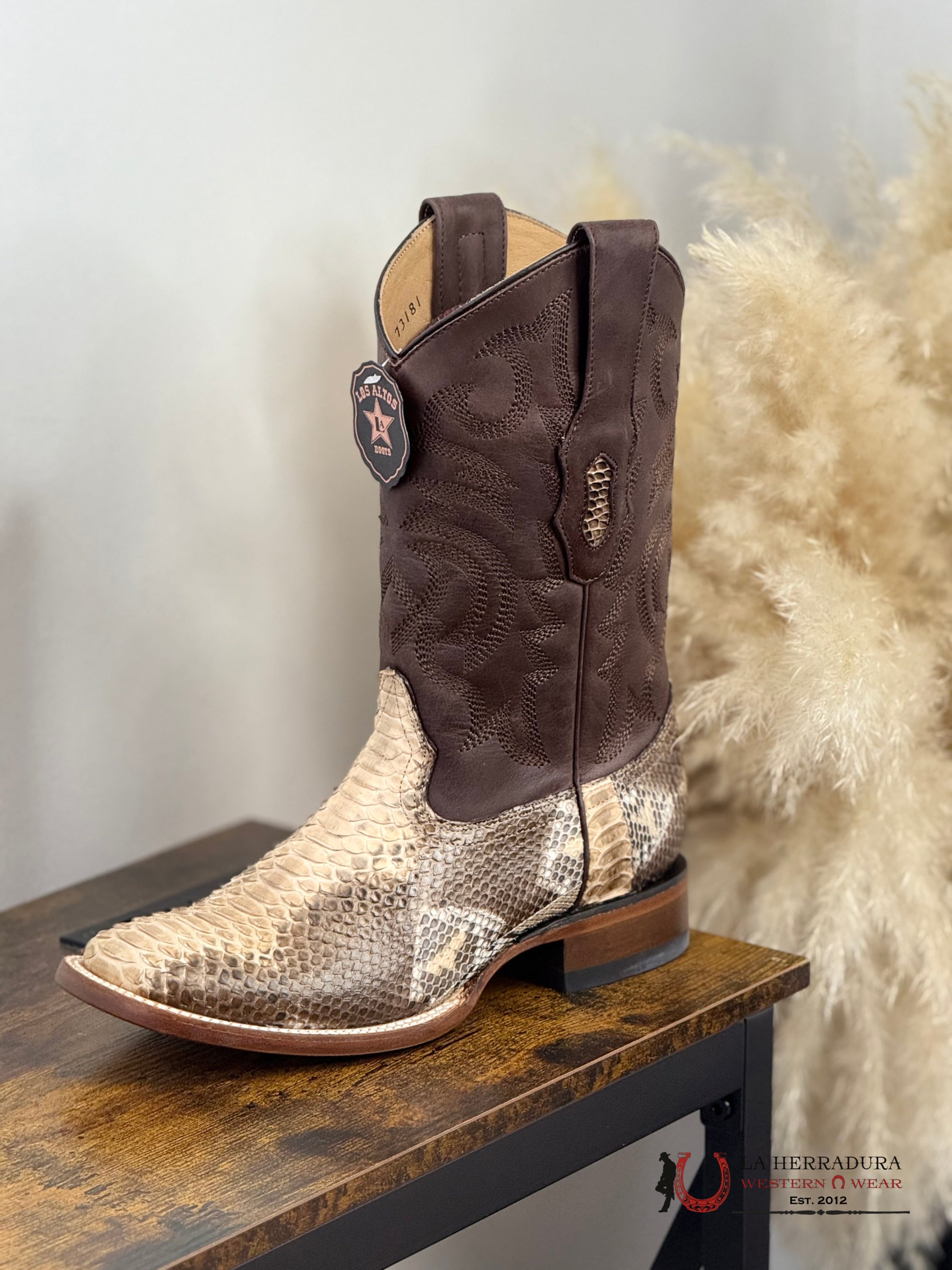 LOS ALTOS EXOTIC PYTHON RUSTIC ORYX SQ. TOE -8225711 BOTAS HOMBRES