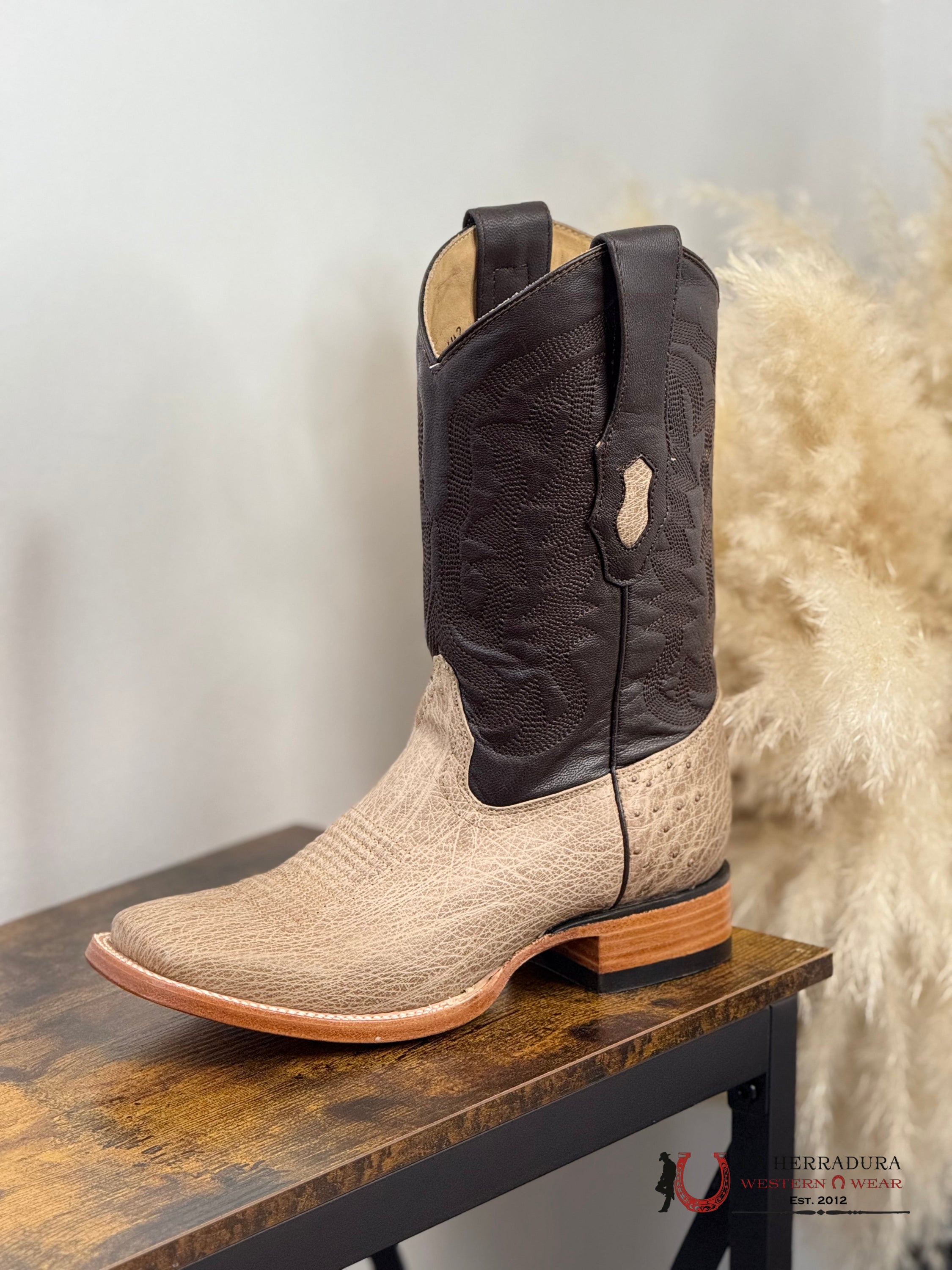 LOS ALTOS EXOTIC SMOOTH OSTRICH MOCHA SQ. TOE -8279772 BOTAS HOMBRES