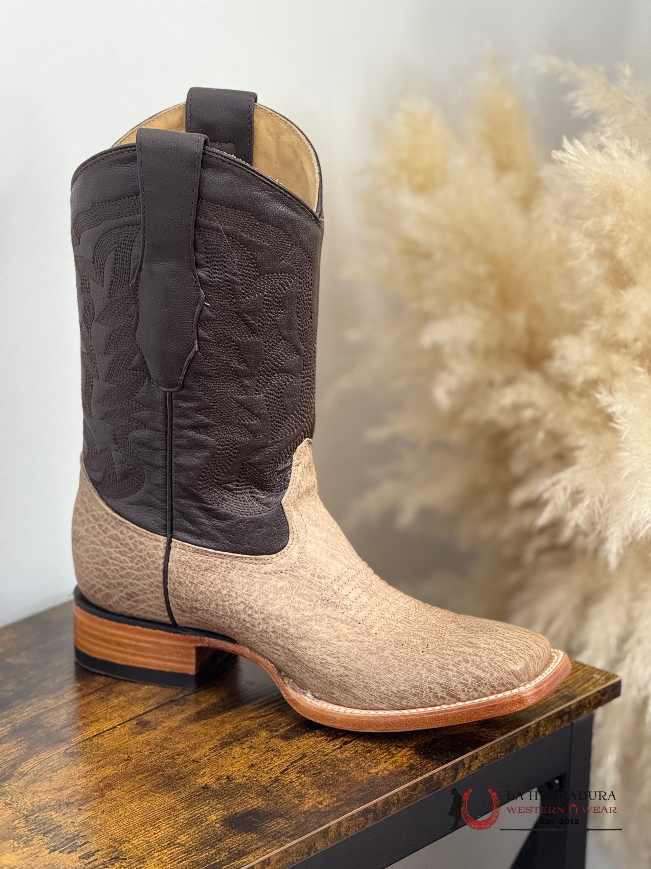 LOS ALTOS EXOTIC SMOOTH OSTRICH MOCHA SQ. TOE -8279772 BOTAS HOMBRES