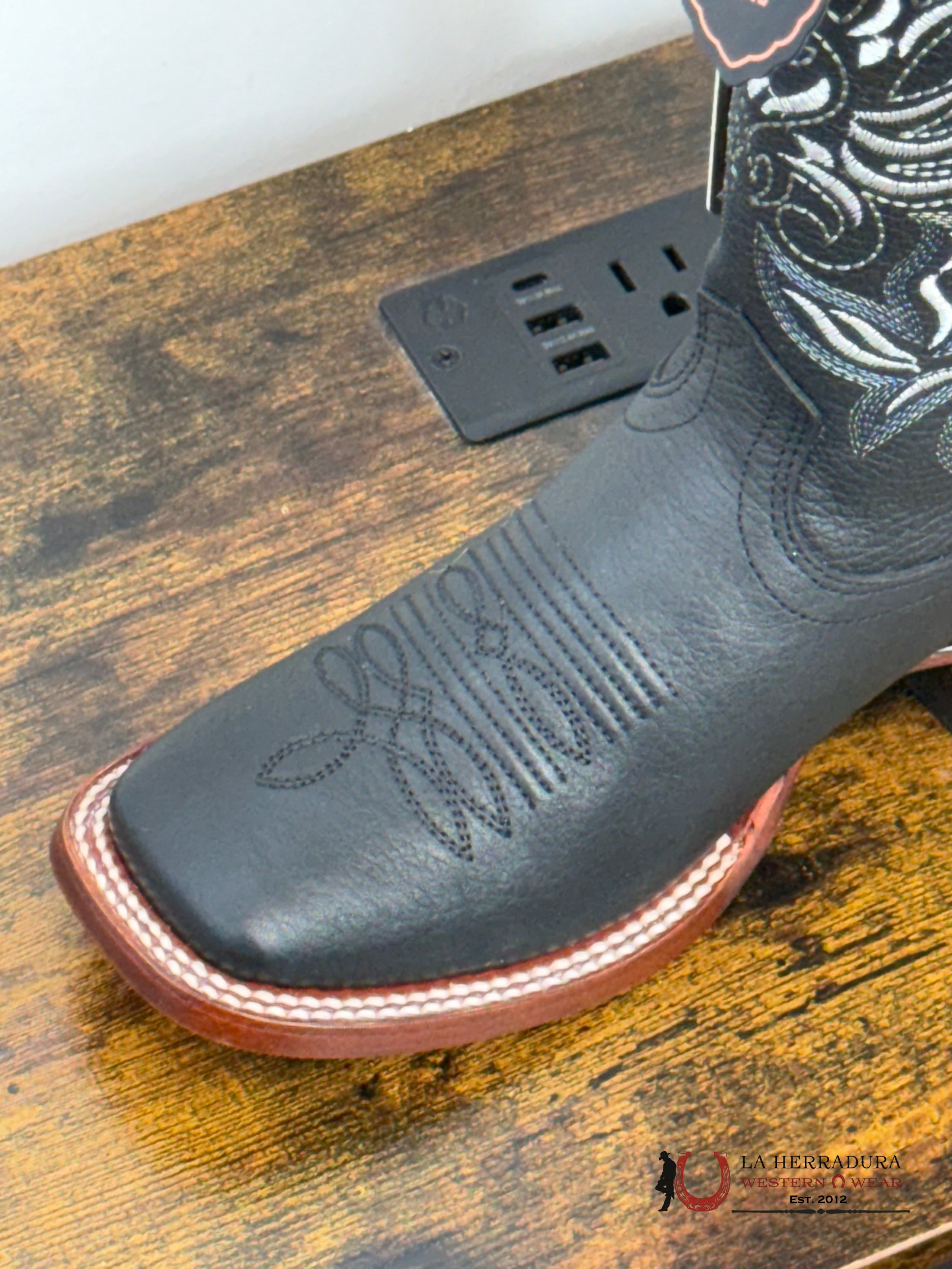 LOS ALTOS GRISLY BLACK WIDE SQUARE TOE 3222705N BOTAS MUJERES