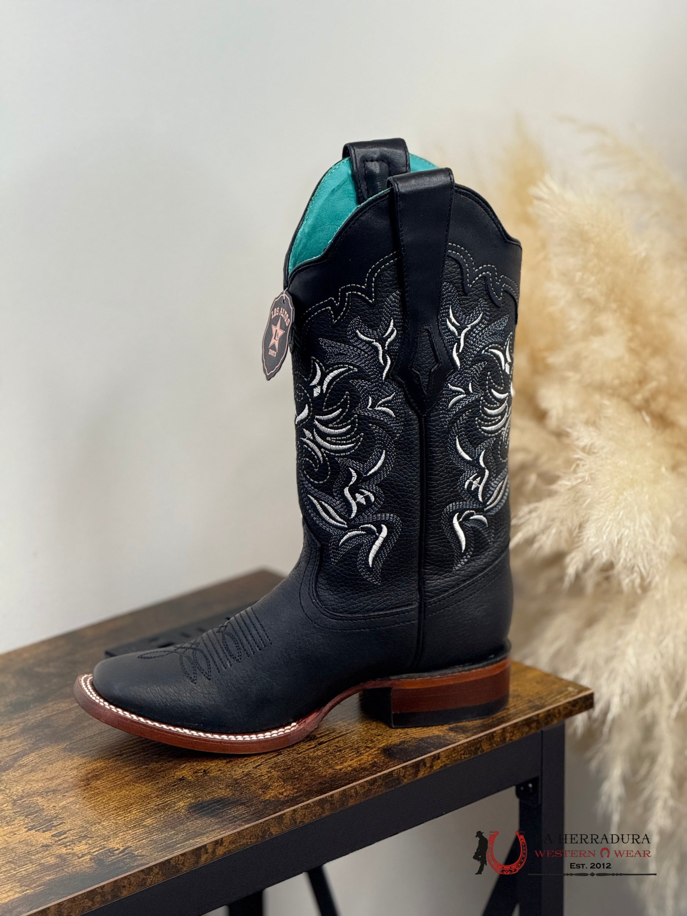 LOS ALTOS GRISLY BLACK WIDE SQUARE TOE 3222705N BOTAS MUJERES