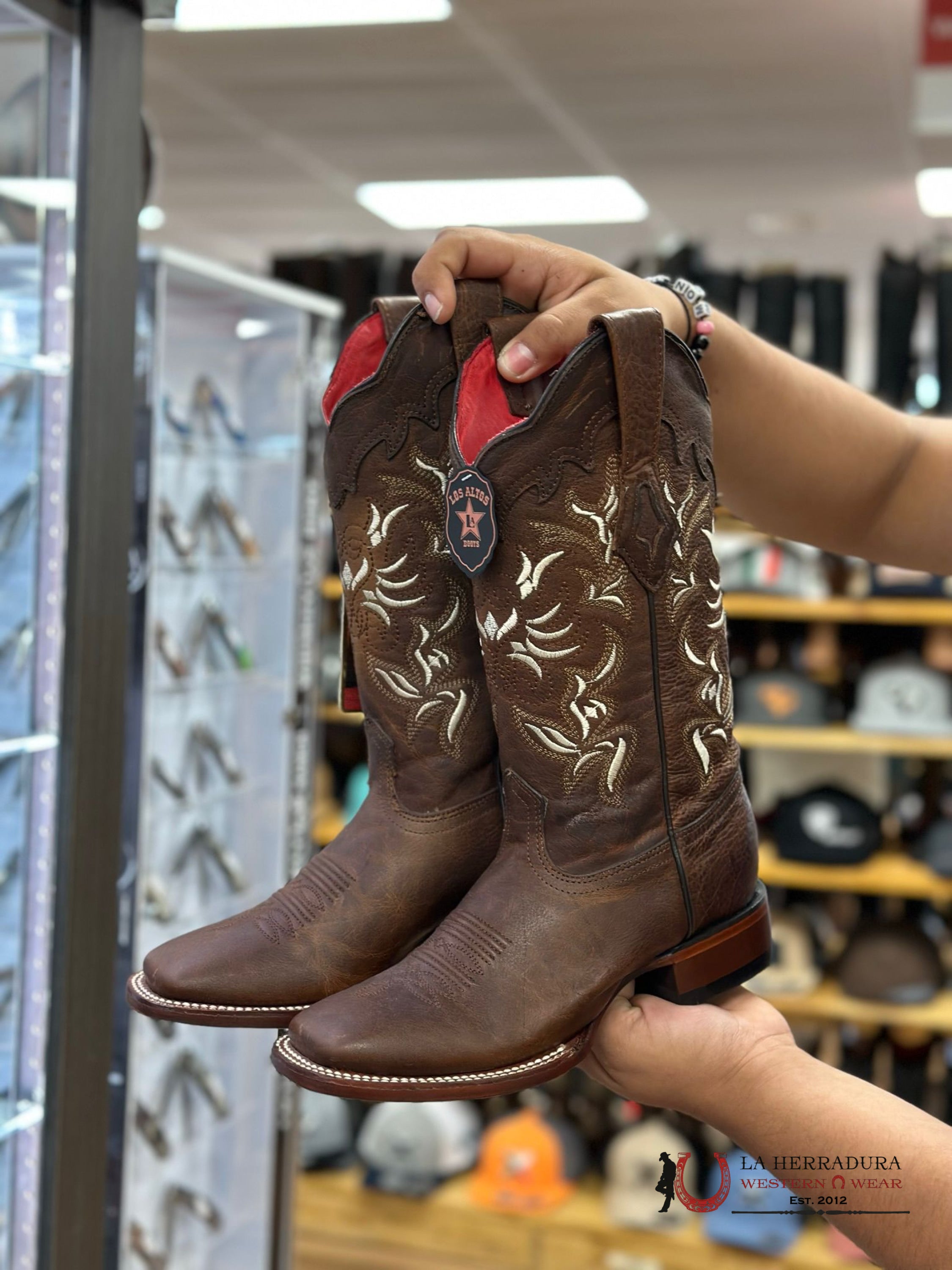 Los Altos Rage Walnut Wide Square Toe Botas Mujeres