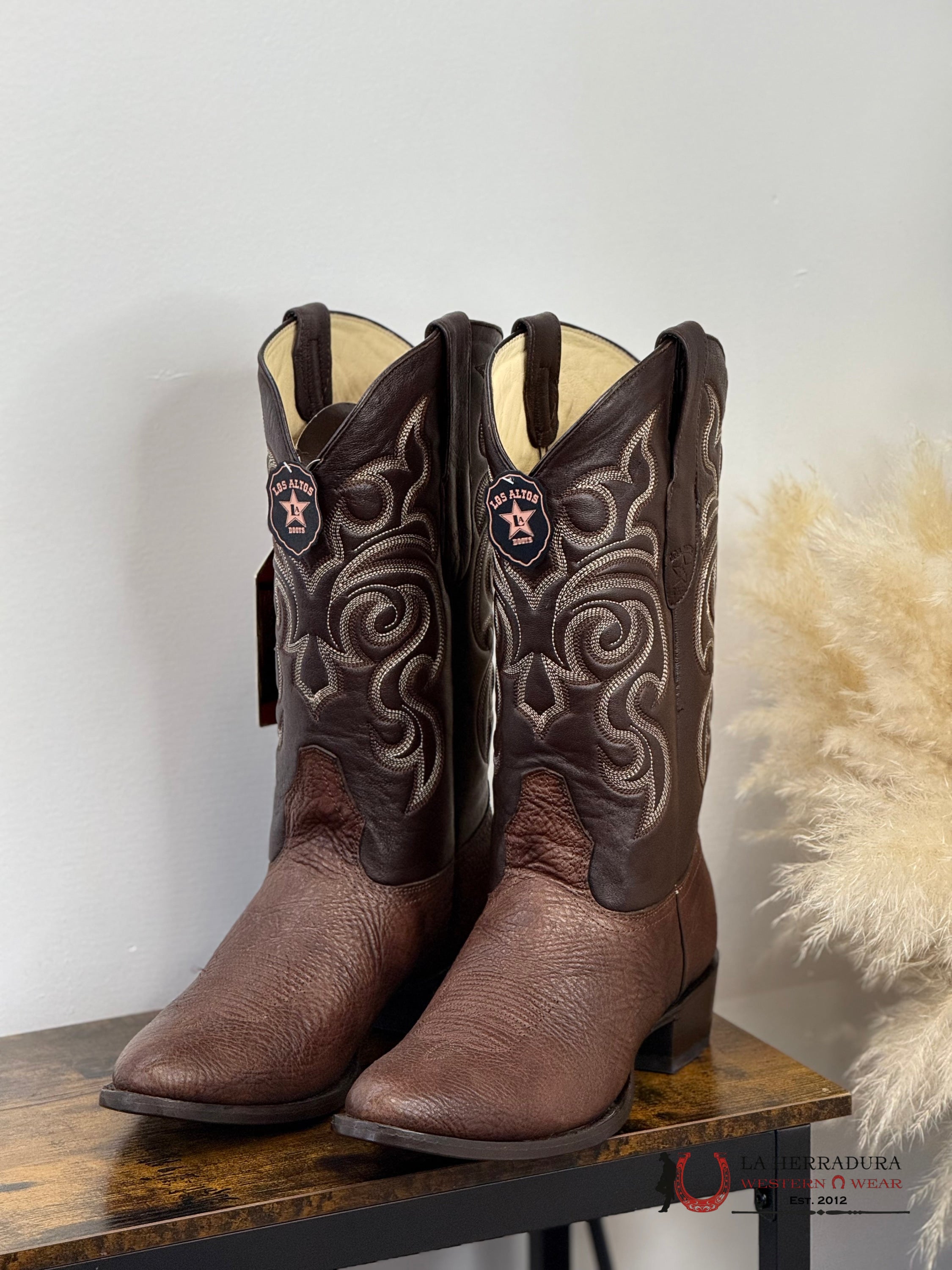 LOS ALTOS ROUND TOE BULL SHOULDER BROWN -653107 BOTAS HOMBRES