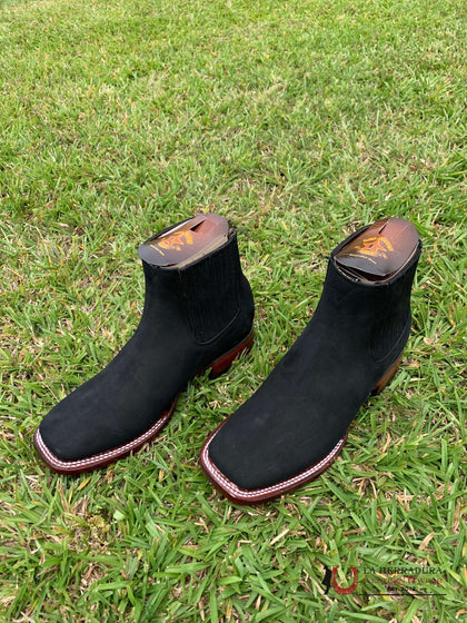 LOS ALTOS SHORT BOOT NOBUCK BLACK SQ. TOE -82B6305
