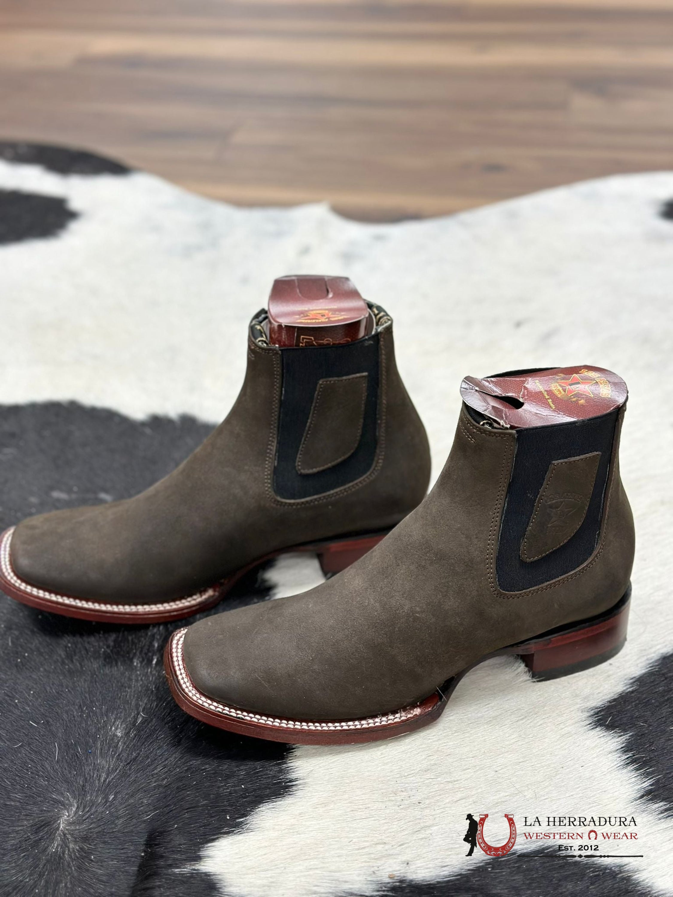 Los Altos Men’s Square Toe Botines Dark Tobacco Botas Hombres