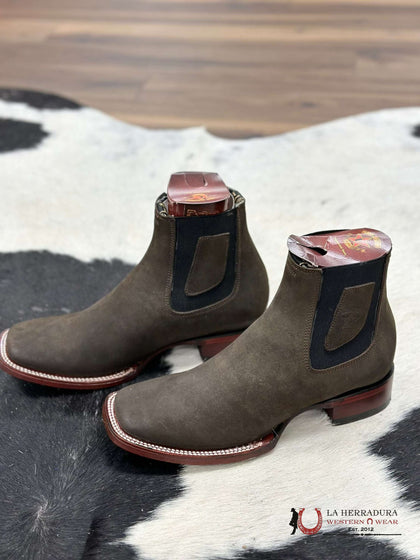 LOS ALTOS SHORT BOOT NOBUCK DARK TOBACCO SQ. TOE -82B6359