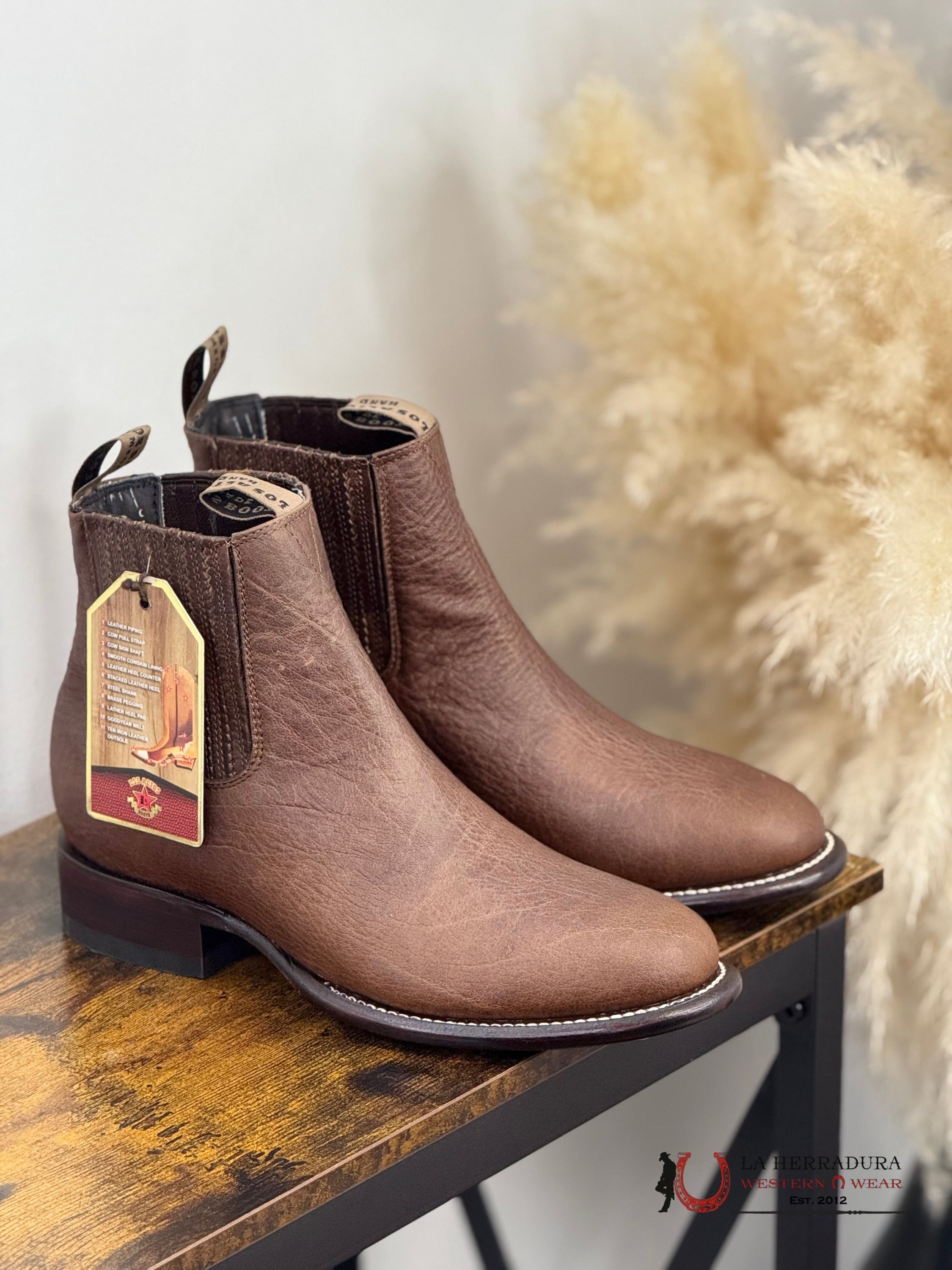 LOS ALTOS SHORT BOOT OVAL TOE RAGE WALNUT -50B9940 BOTAS HOMBRES