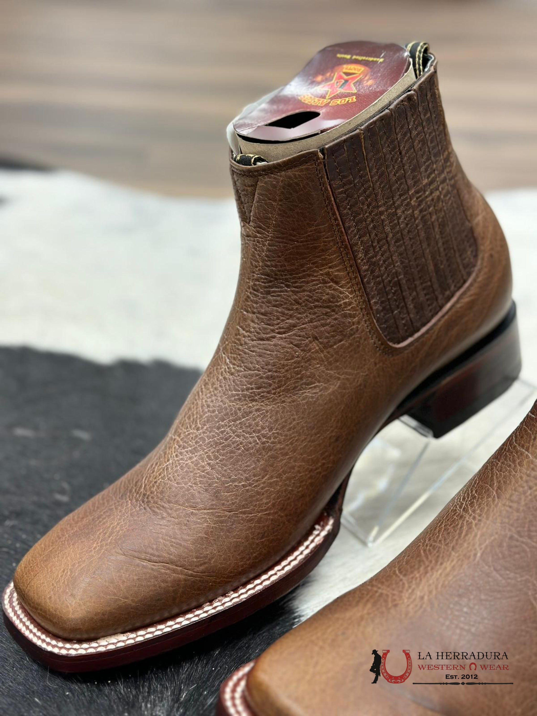 Los Altos Men’s Square Toe Botines Rage Walnut Botas Hombres