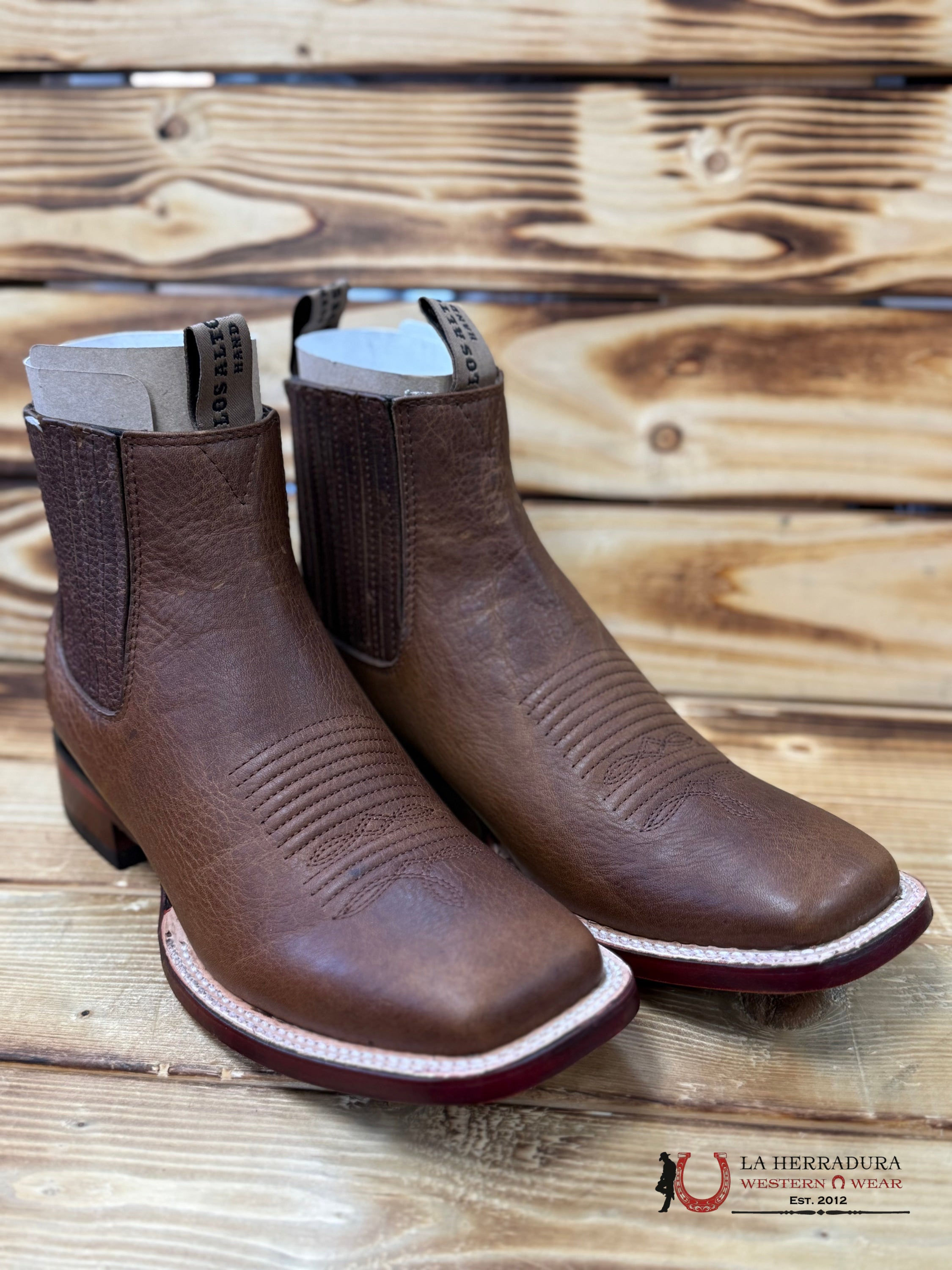 LOS ALTOS SHORT BOOT RAGE WALNUT BOOT STITCHING SQ. TOE 82BM9940 BOTAS HOMBRES