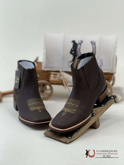 LOS ANGELES NOBUCK CHOCOLATE SHORT-BOOT -702808