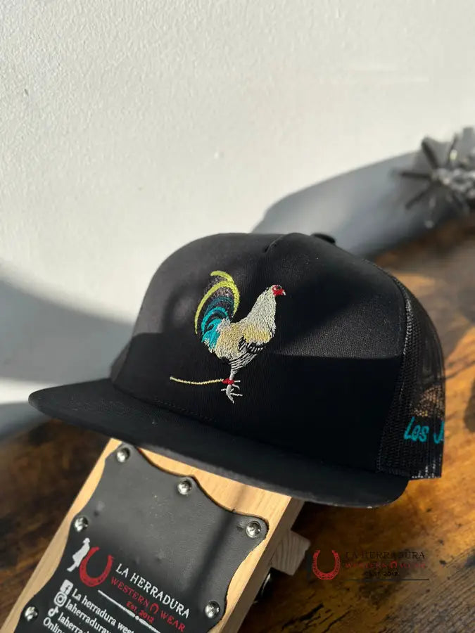 Los Jefes Gallo Black Cap Caps Mens Gorras Hombres