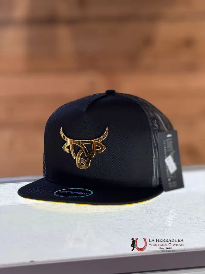 Lost Calf Black Gold Plate Caps Mens Gorras Hombres